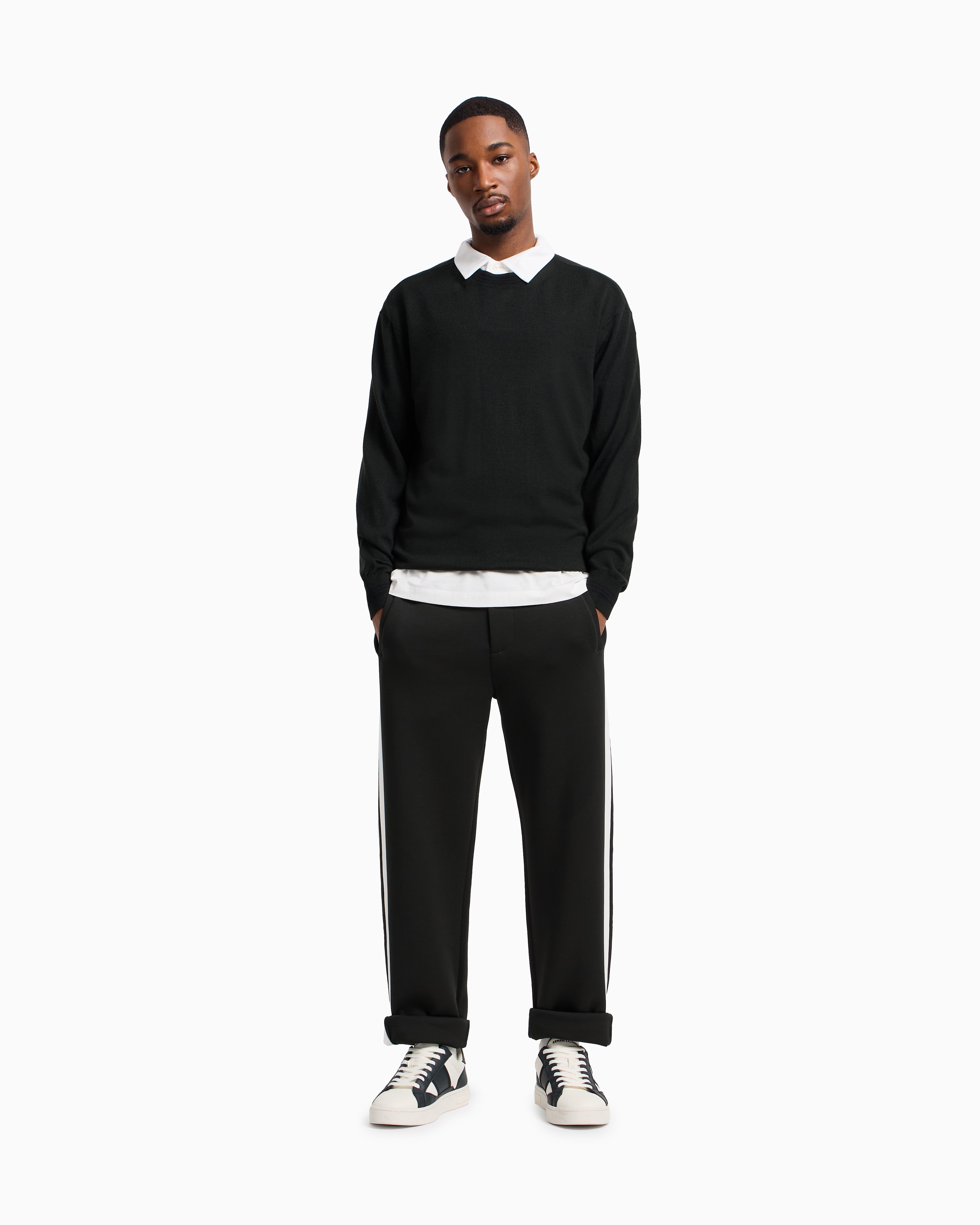 Armani Exchange Wool Blend Turtleneck Sweater In Green