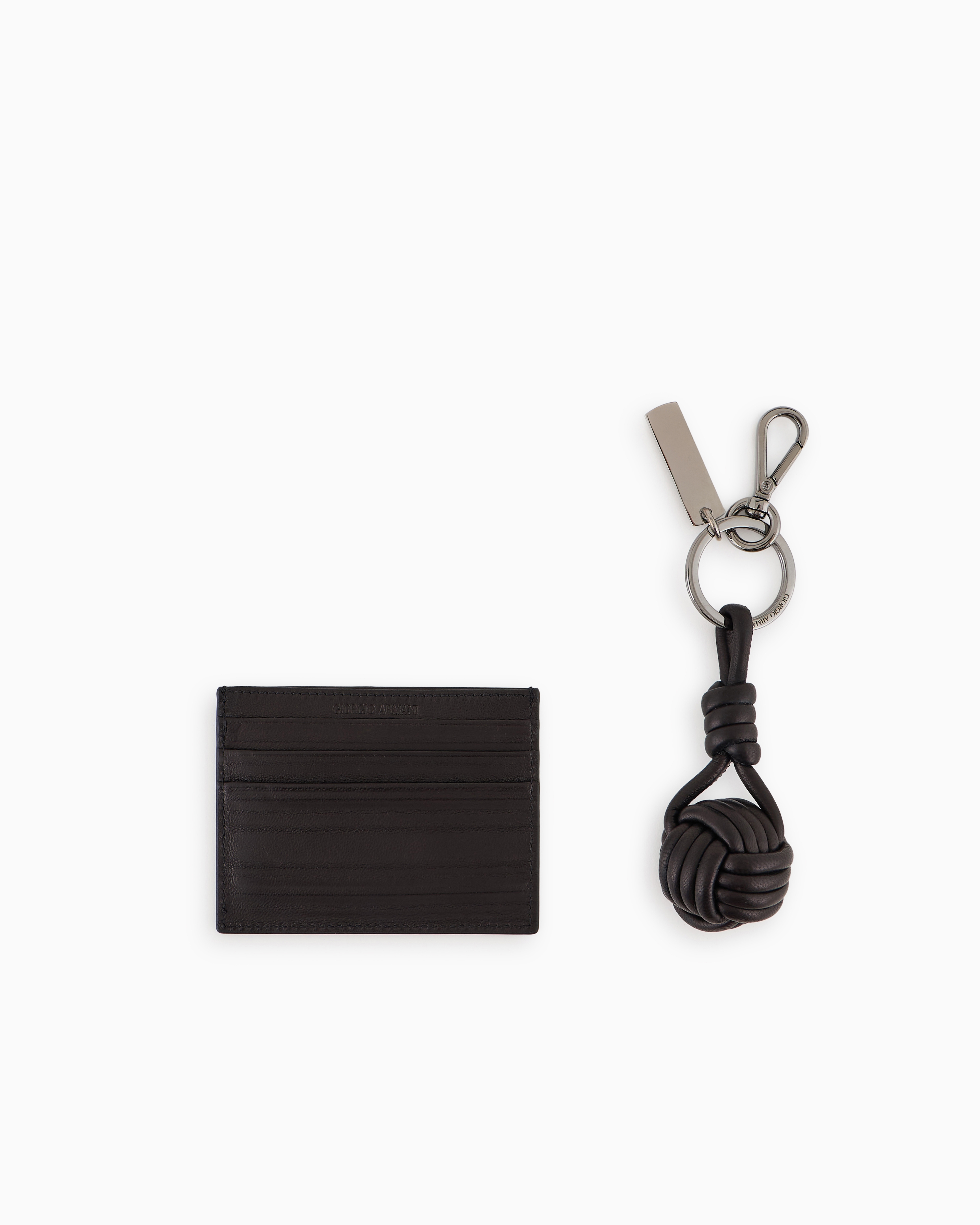 Giorgio Armani Key Rings In Black