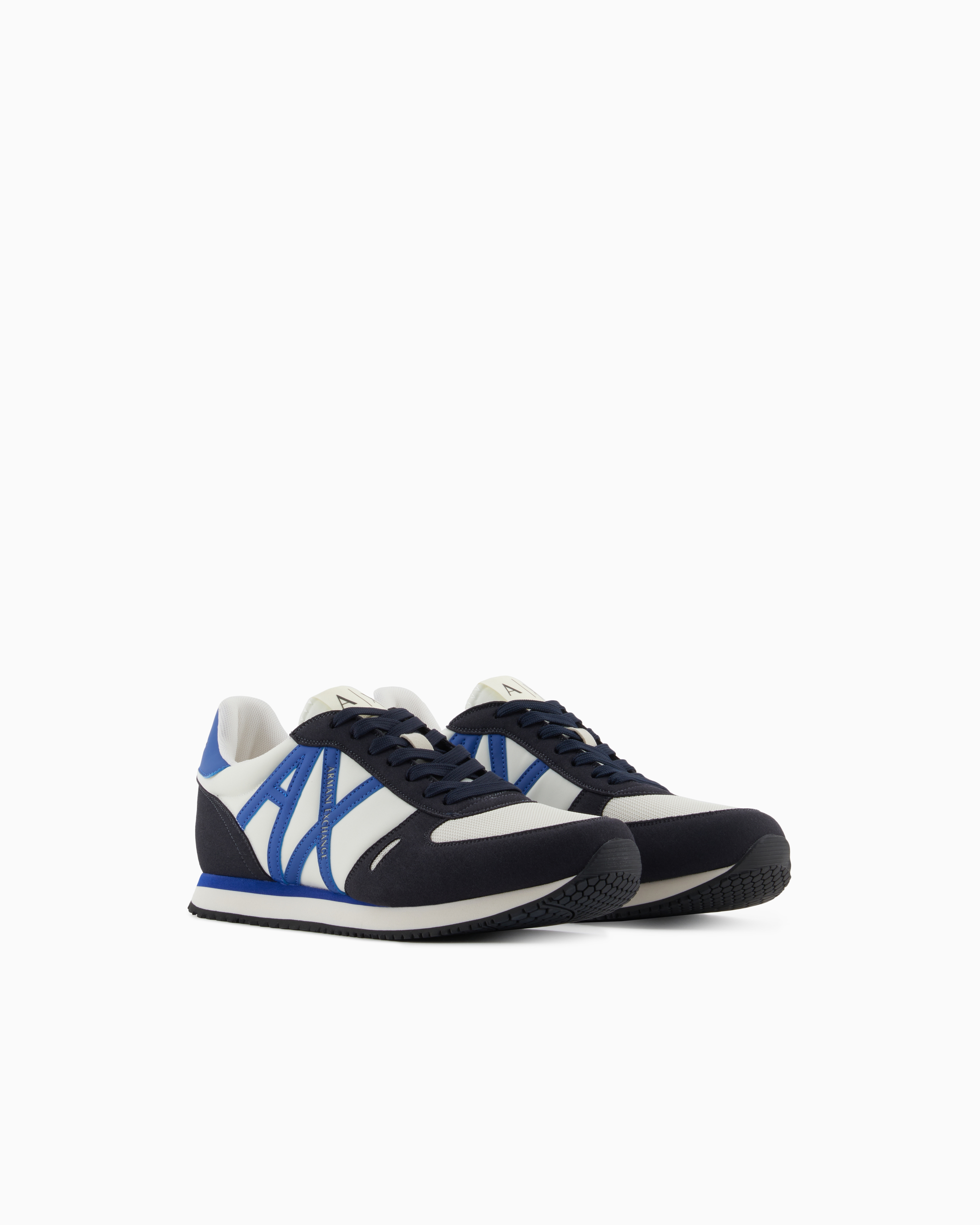 ARMANI EXCHANGE SNEAKERS IN ECO-SUEDE, MESH AND NYLON