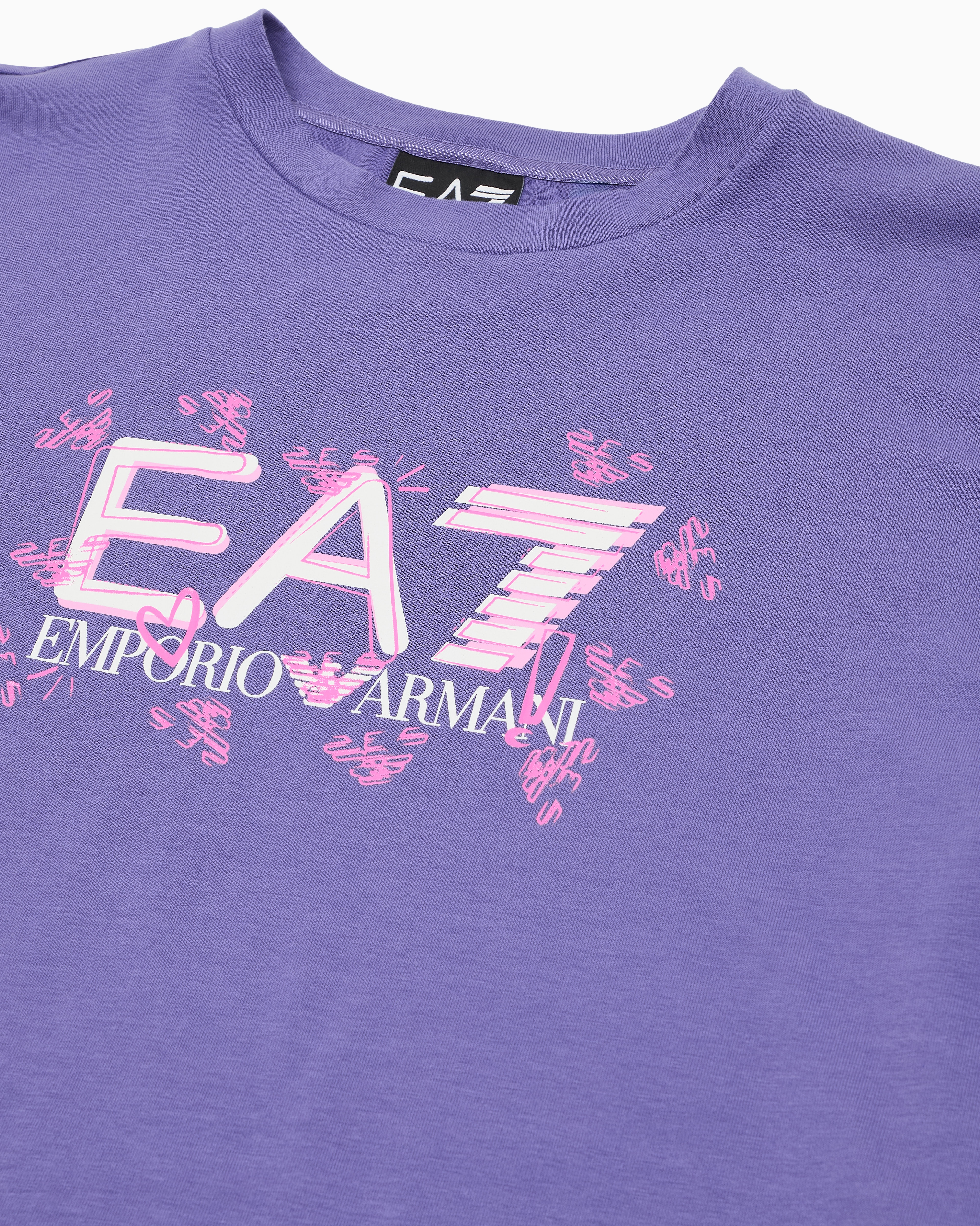 Tシャツ・カットソー EMPORIO ARMANI Pink cotton t-shirt undefined