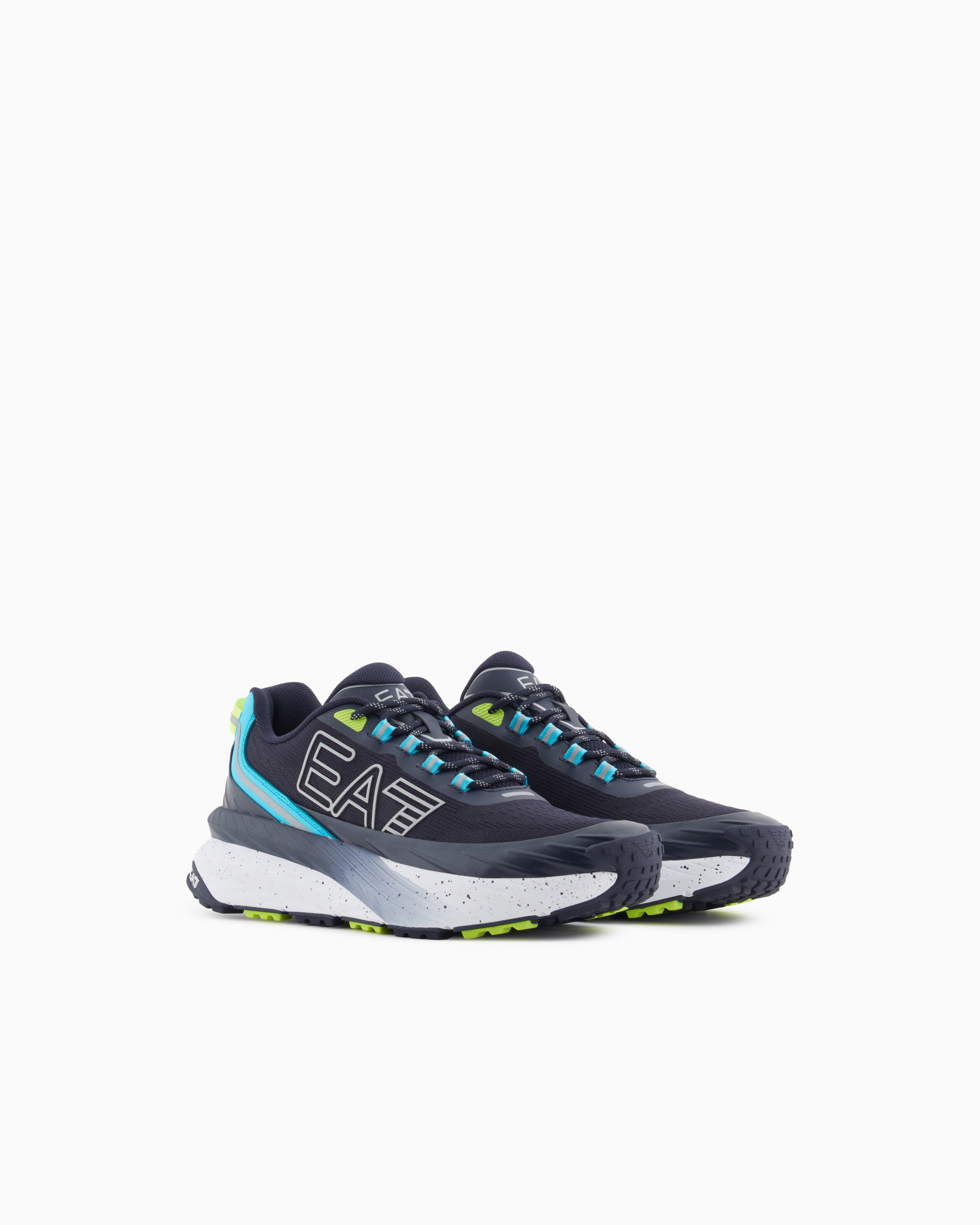 Ea7 Crusher Distance Sonic Trail Sneakers In Blue