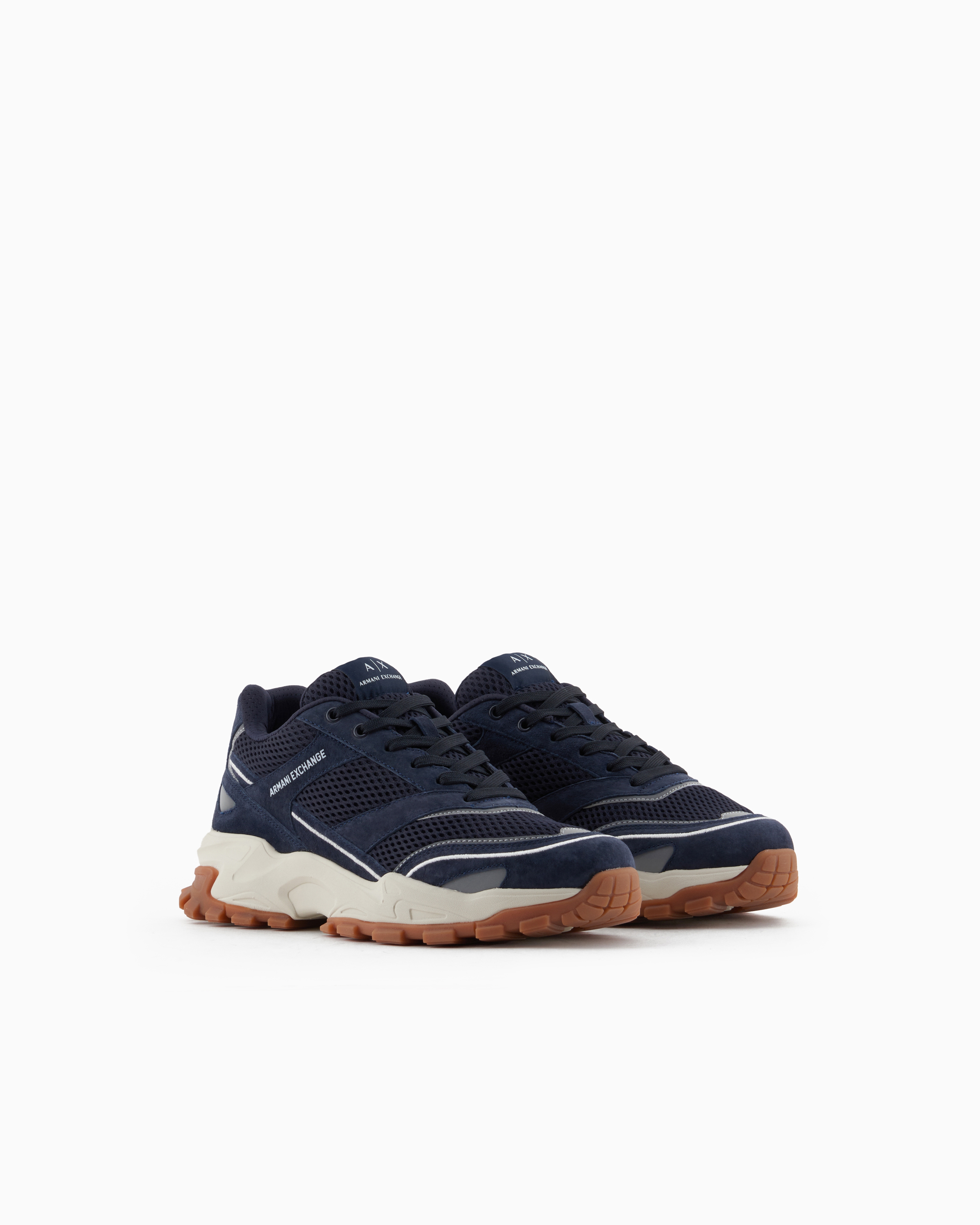 Armani Exchange Sneakers In Navy Blue