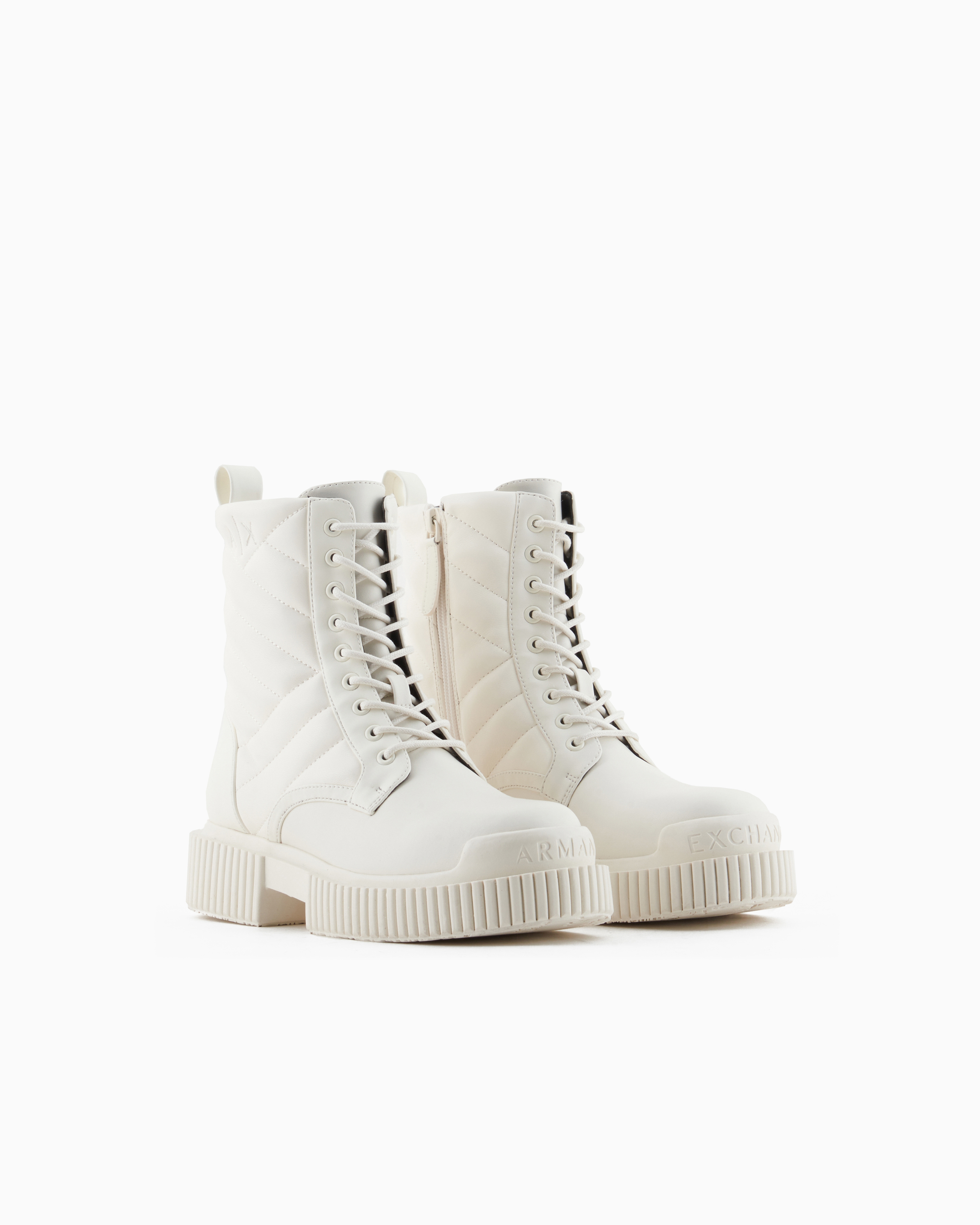 Armani Exchange Booties In White
