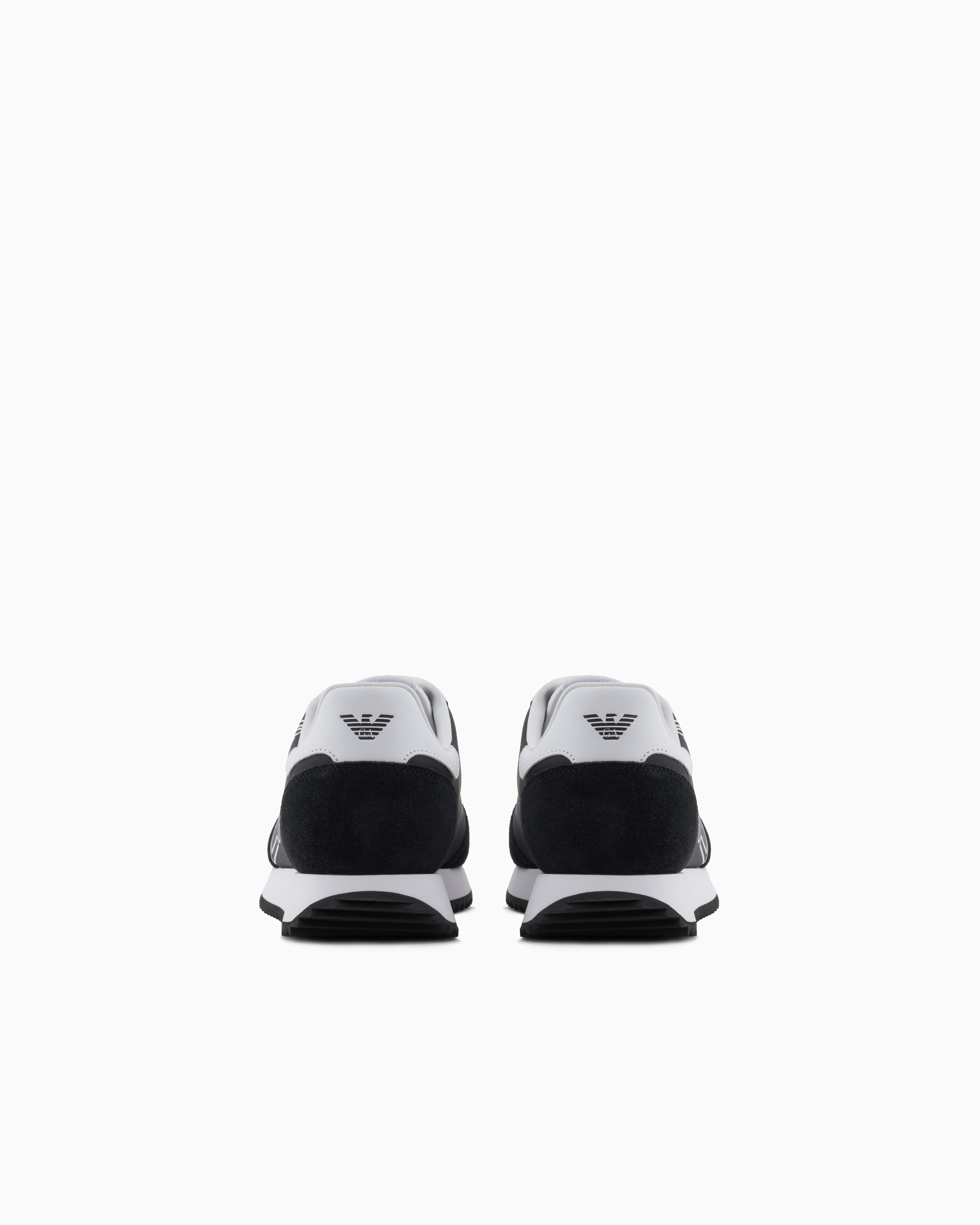 Ea7 Black And White Vintage Sneakers In Schwarz