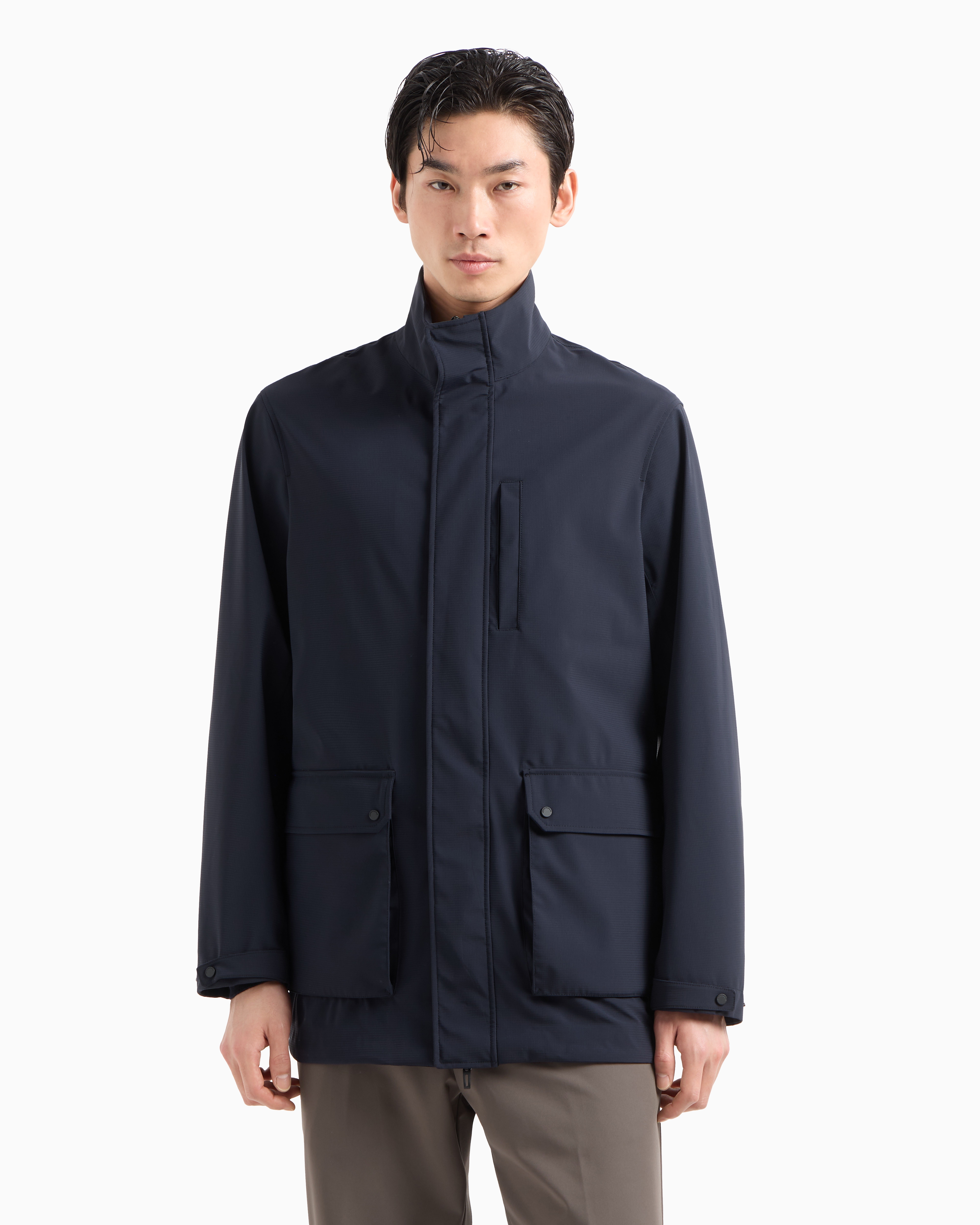 Emporio Armani Peacoats In Navy Blue