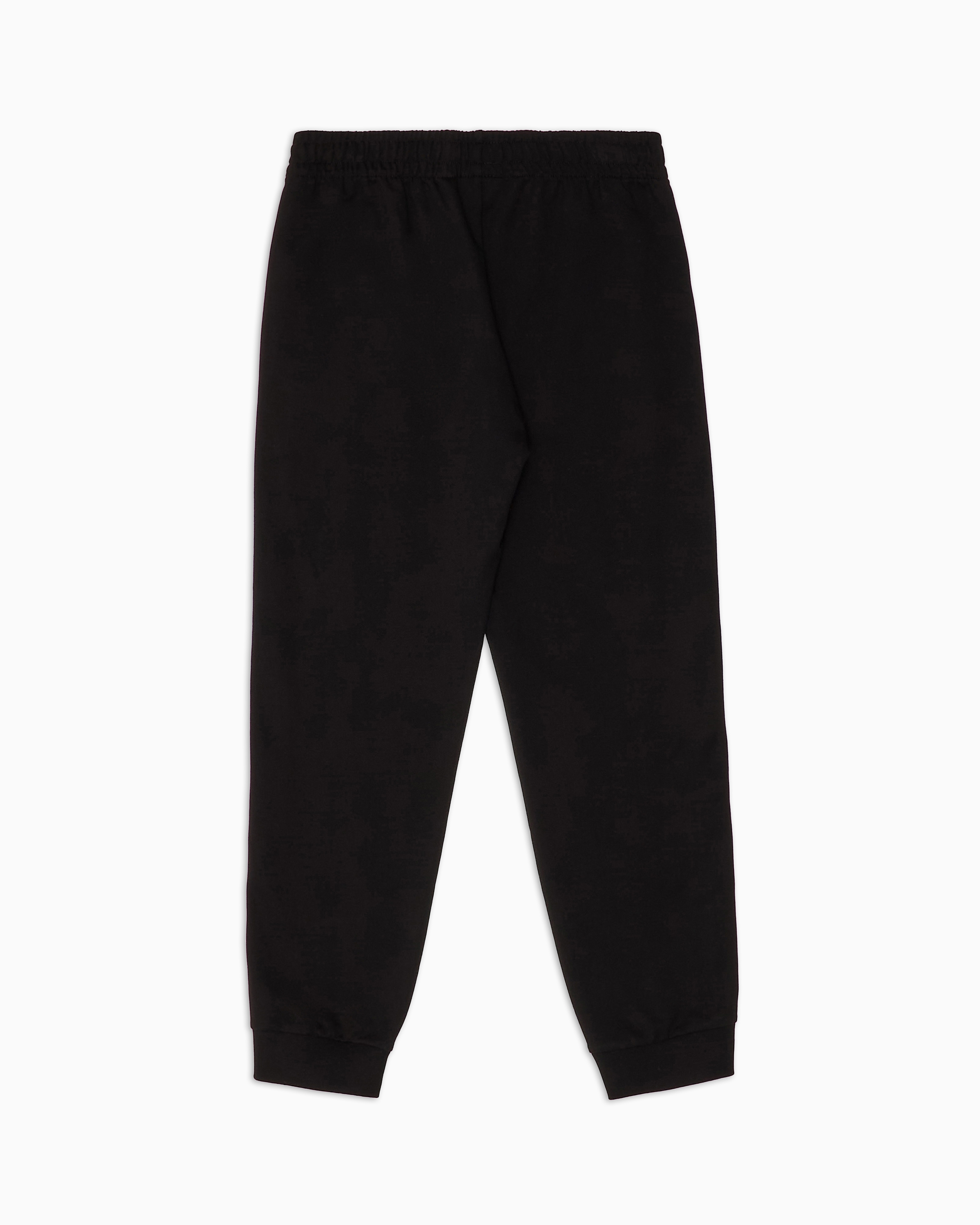 Ea7 Cotton Logo Series Boy Joggers In Black