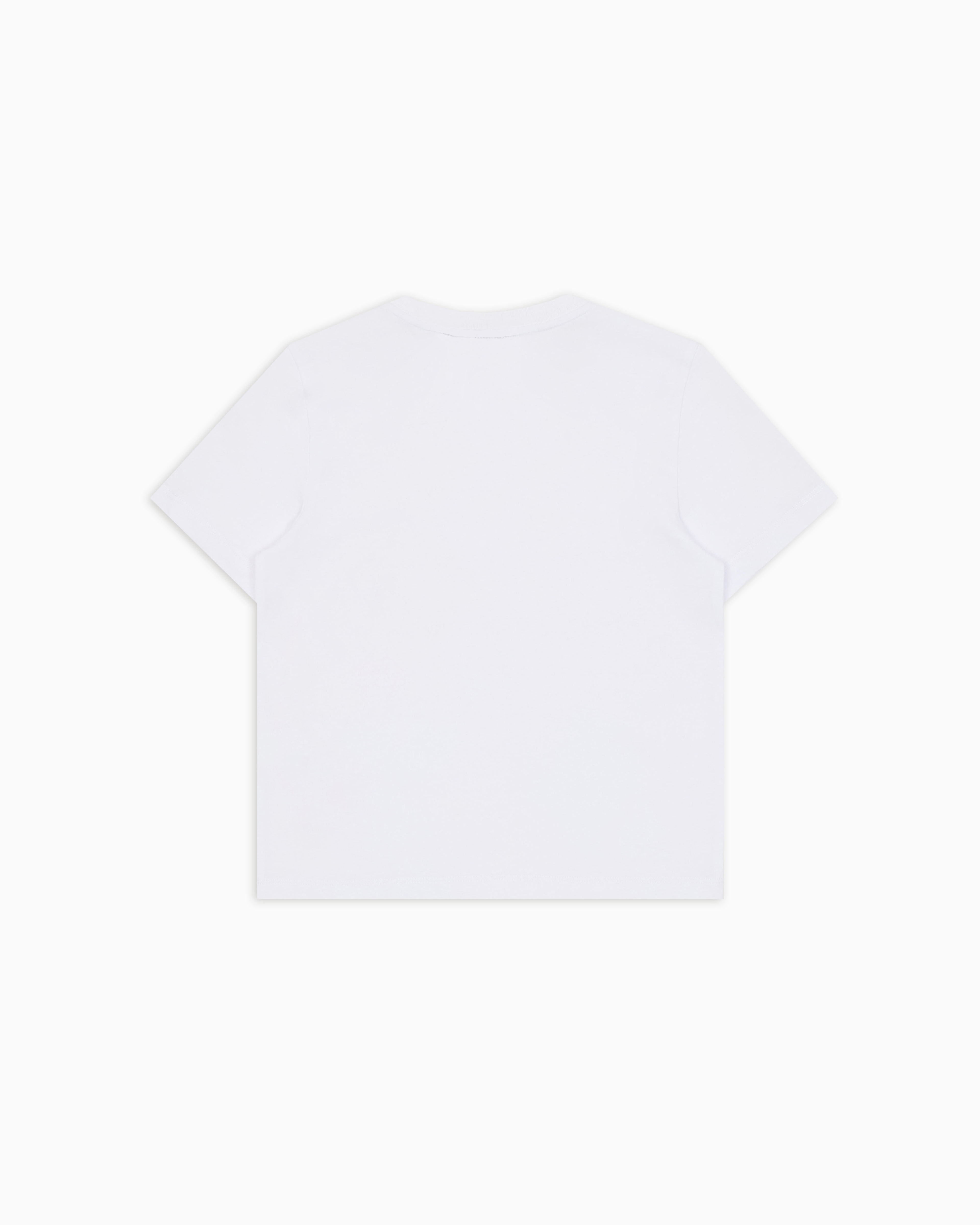 Ea7 Core Identity Boy Cotton Crew-neck T-shirt In White