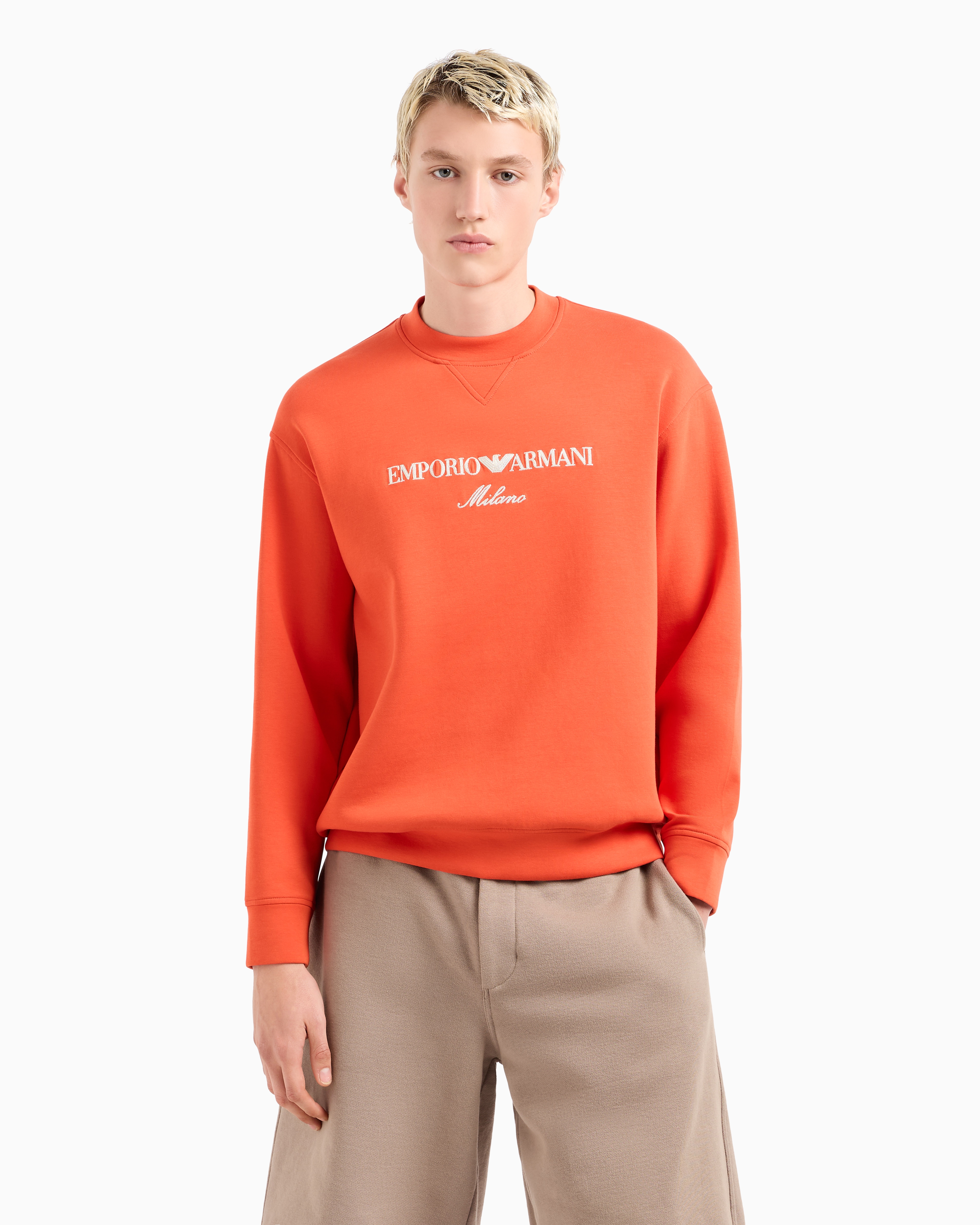 Emporio Armani Sweatshirts Without Hood In Orange