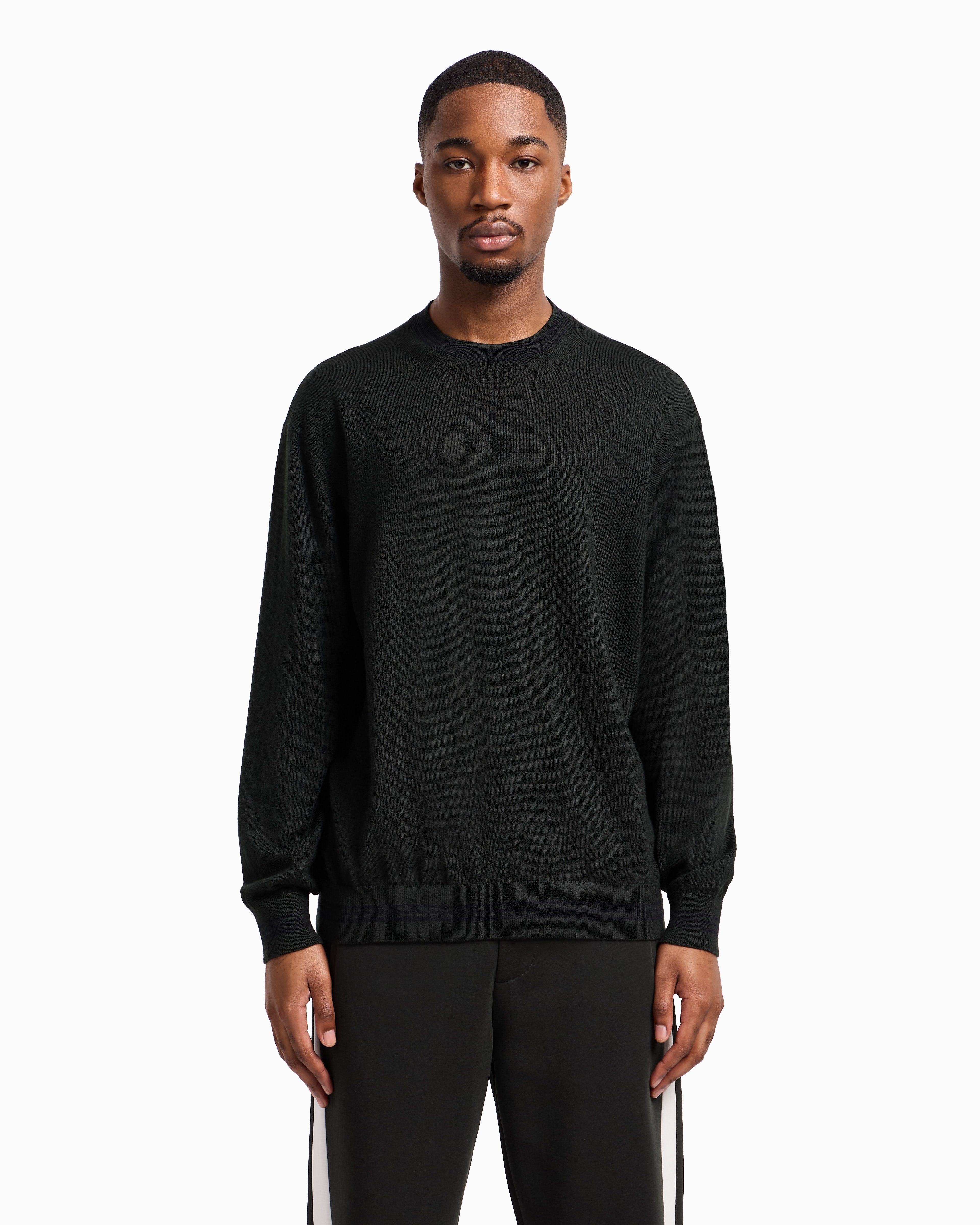 Armani Exchange Wool Blend Turtleneck Sweater In Green