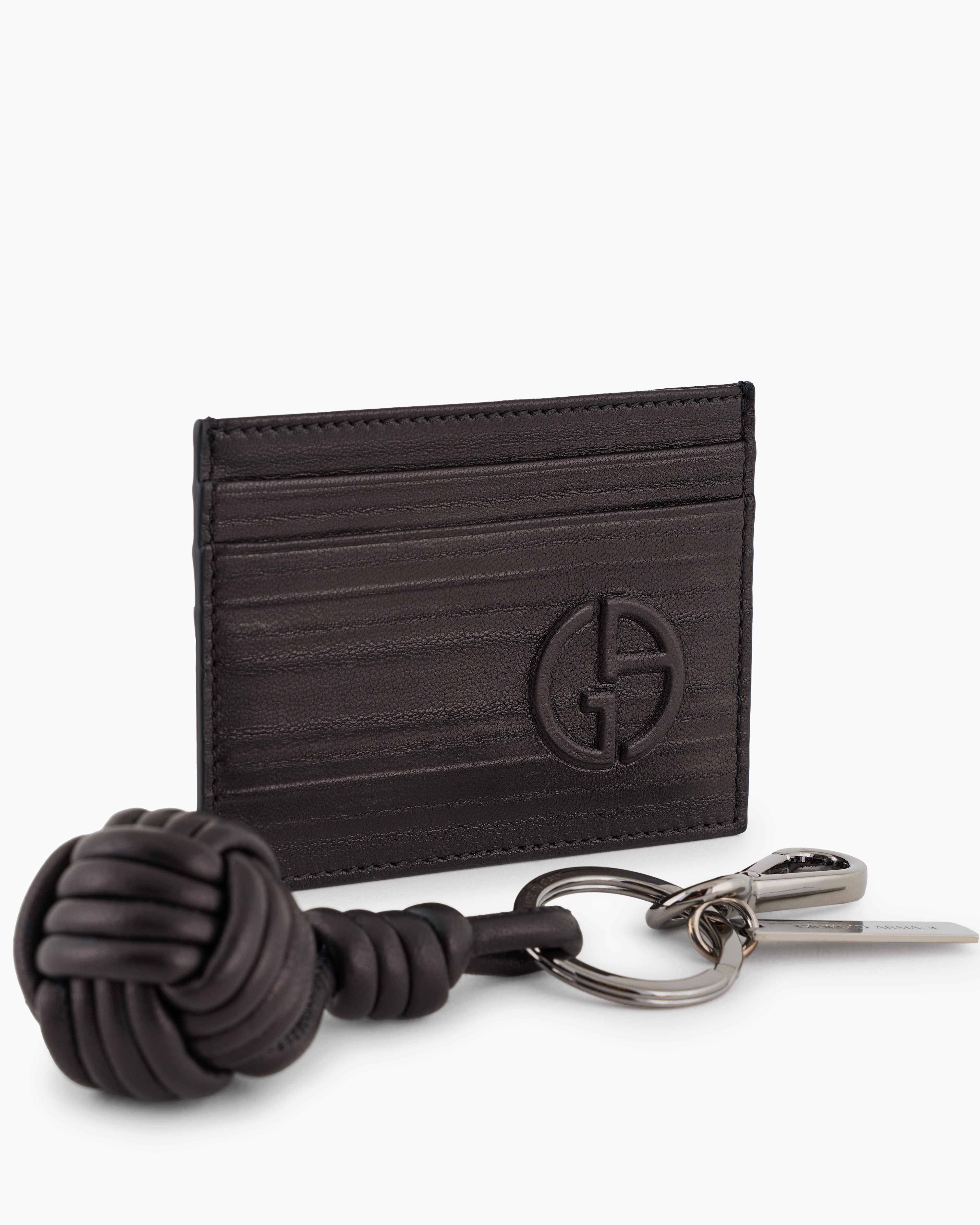 Giorgio Armani Key Rings In Black