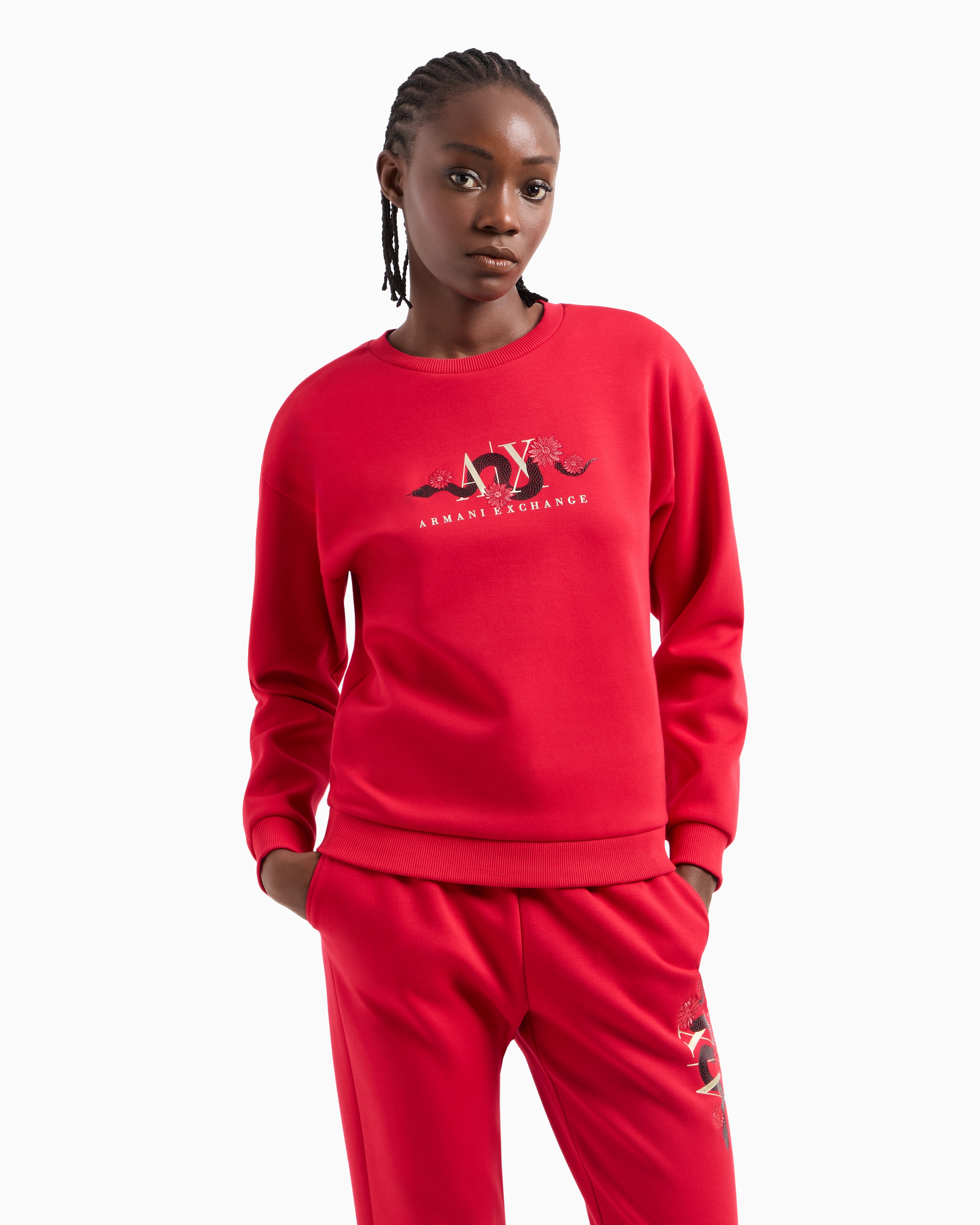 Armani Exchange Sweatshirts Without Hood In Red
