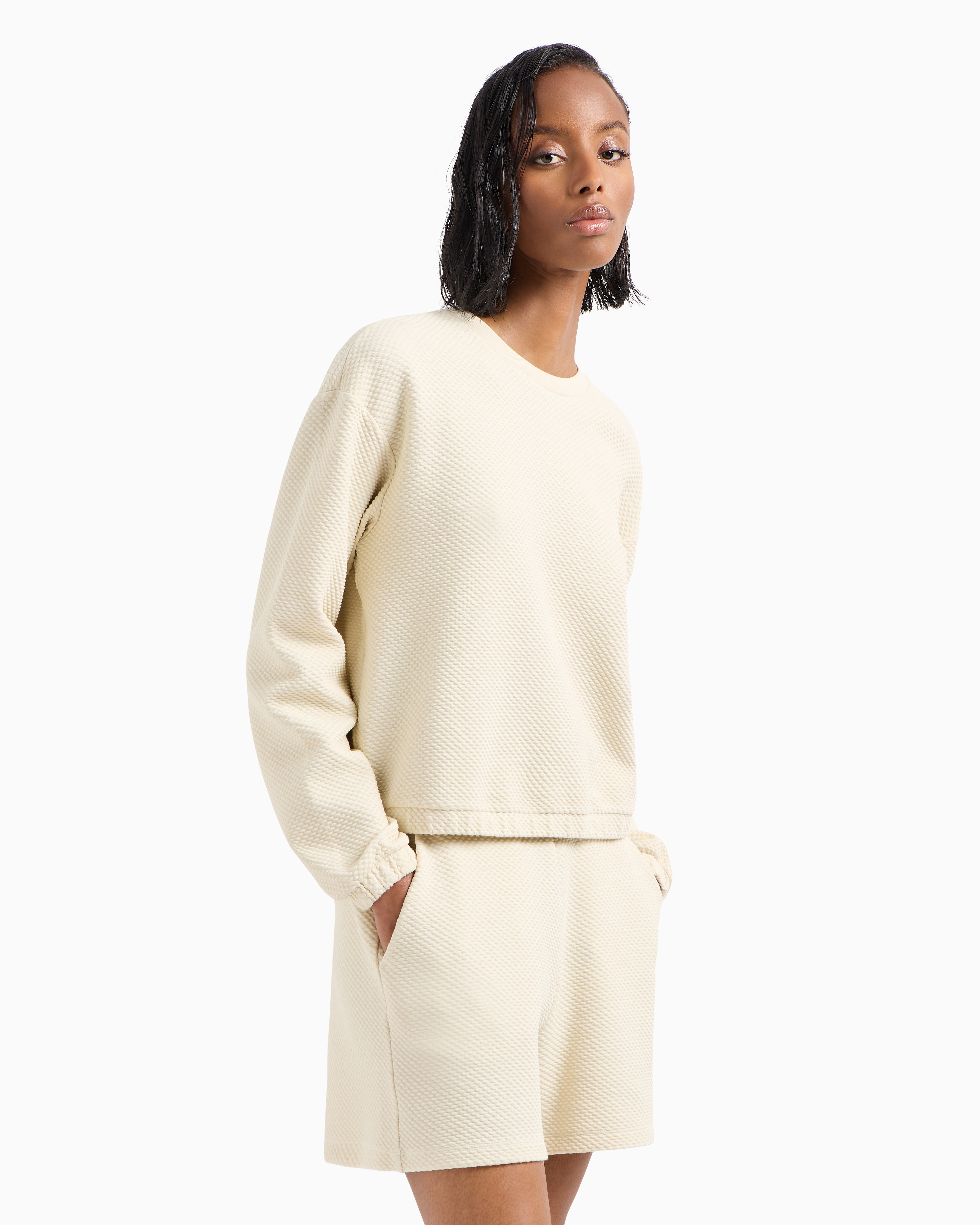 Ea7 Sweatshirts Without Hood In Beige