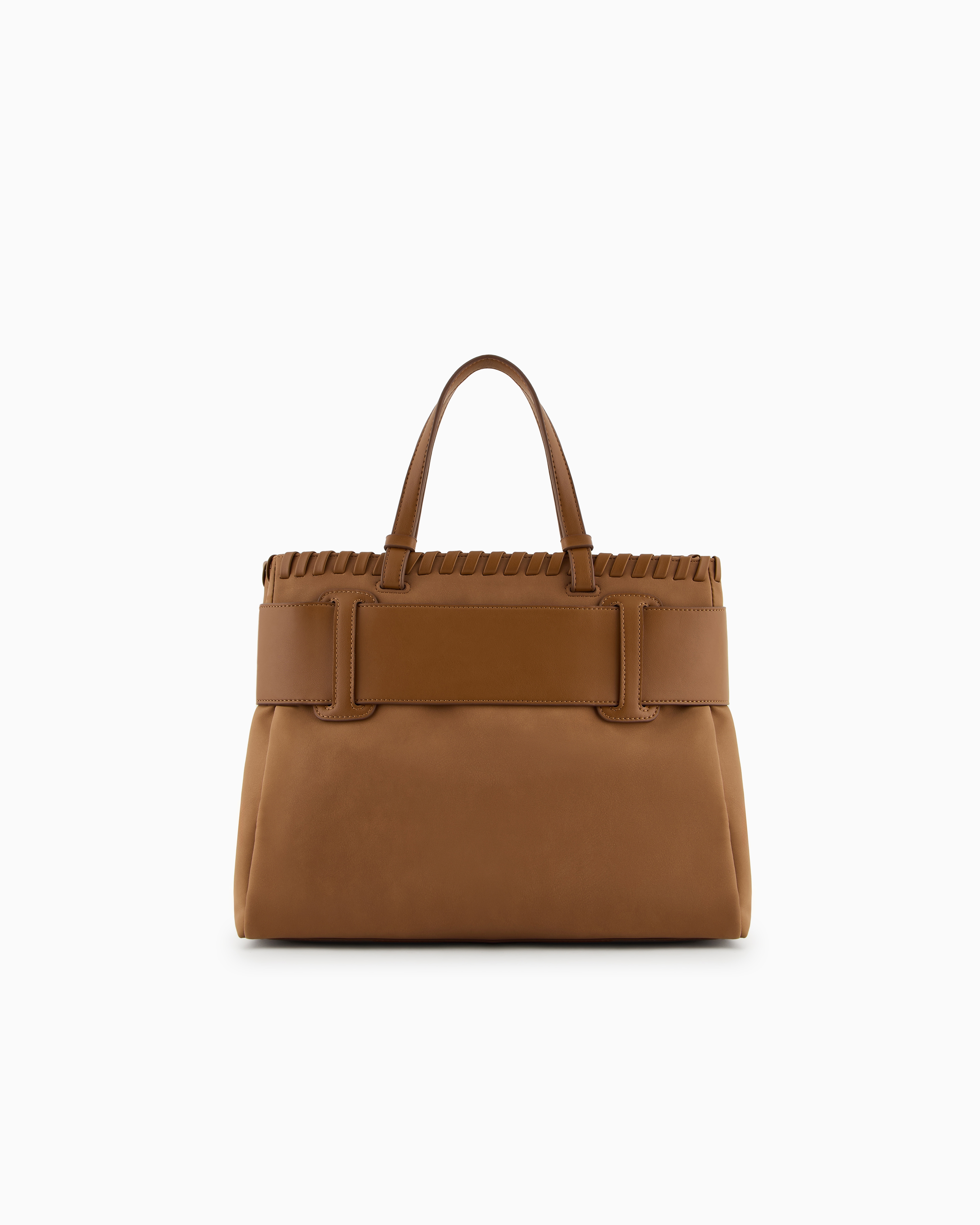 Armani Exchange Handbag With Asv Logo Detail In Brown