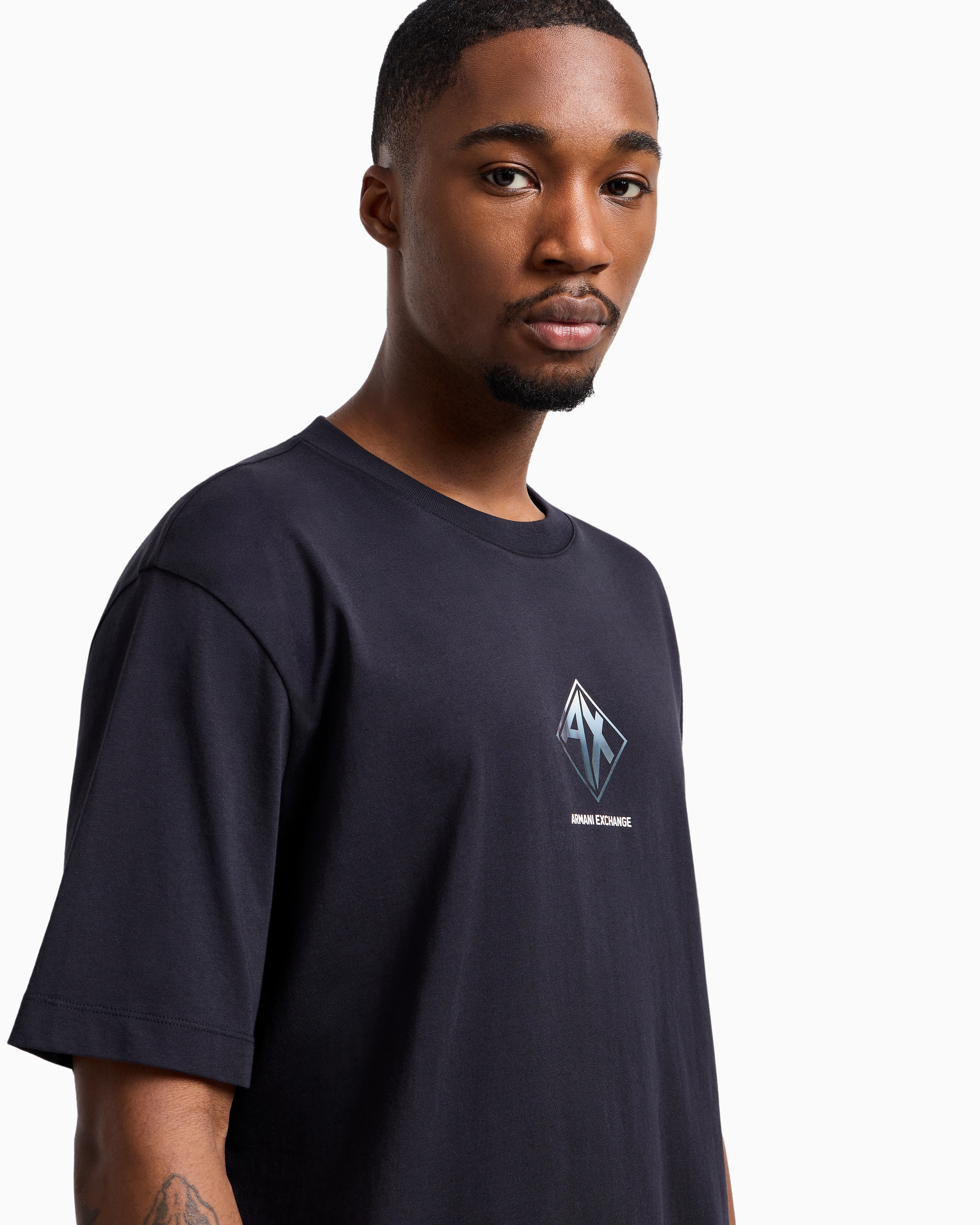 Tシャツ・カットソー ARMANI EXCHANGE Men T-shirt Blue XM000270AF12112 UB101 Regular Fit T-Shirts | Armani Exchange