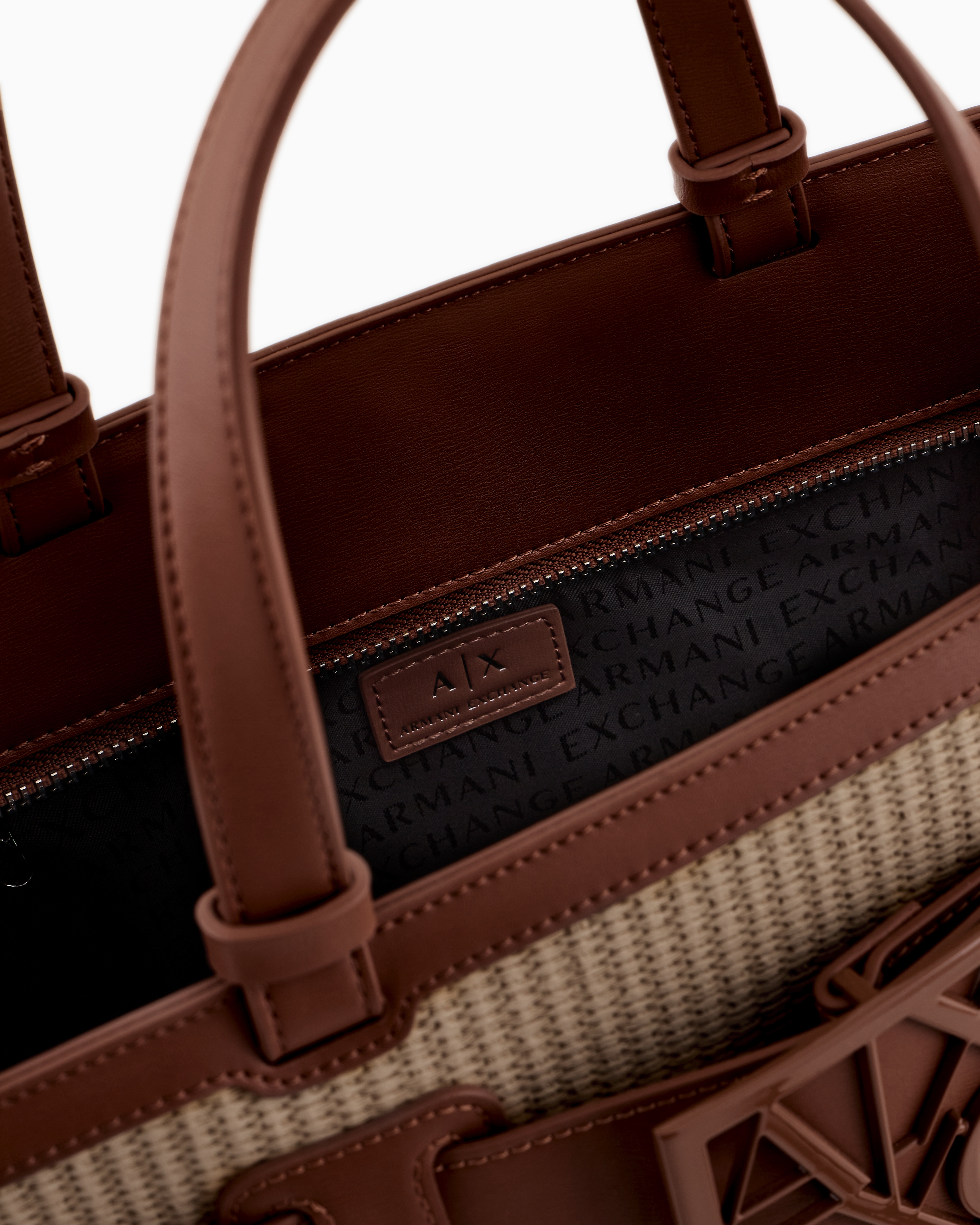 Armani Exchange Shoppers In Brown