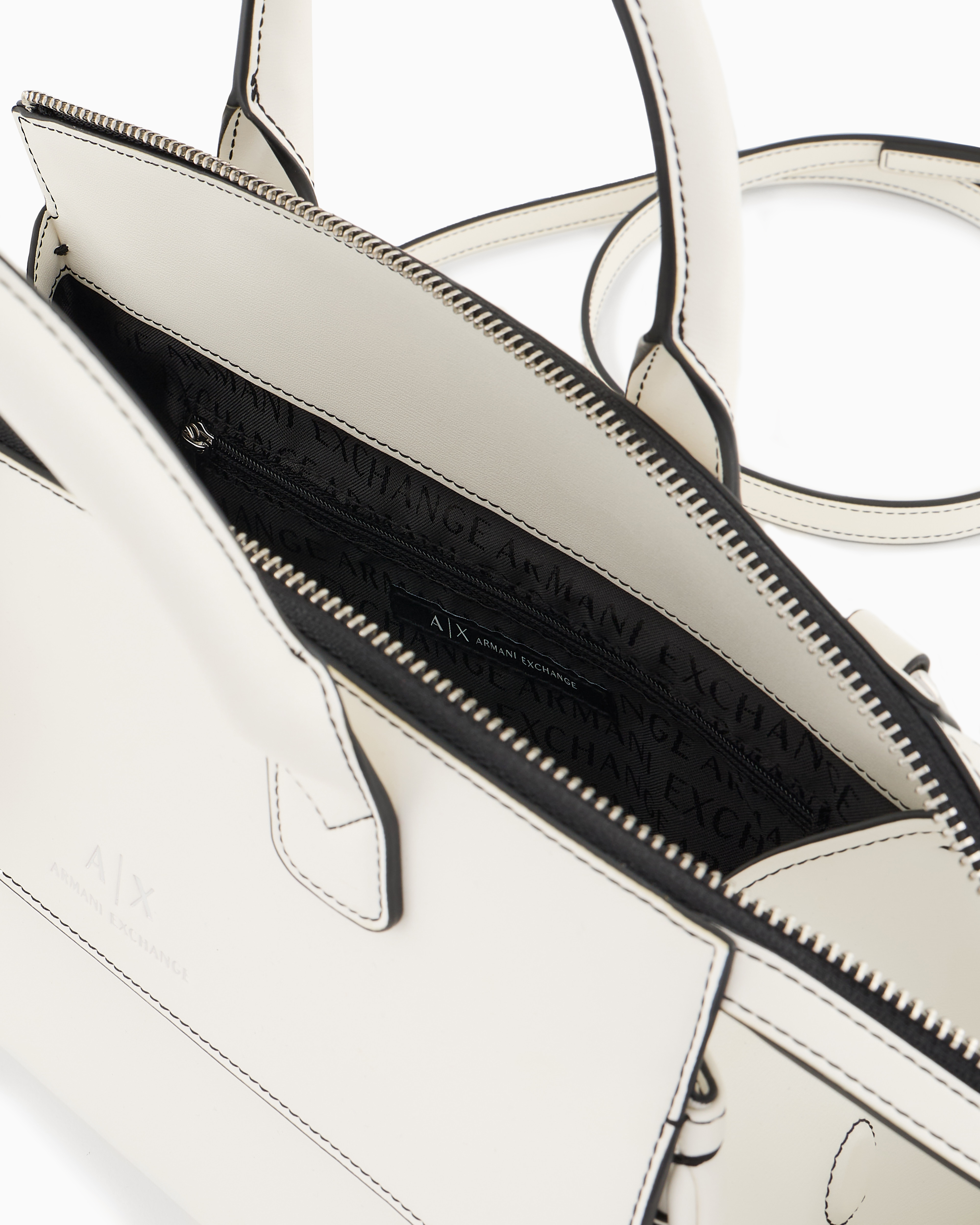 Armani Exchange Asv Handbag Trunk In White