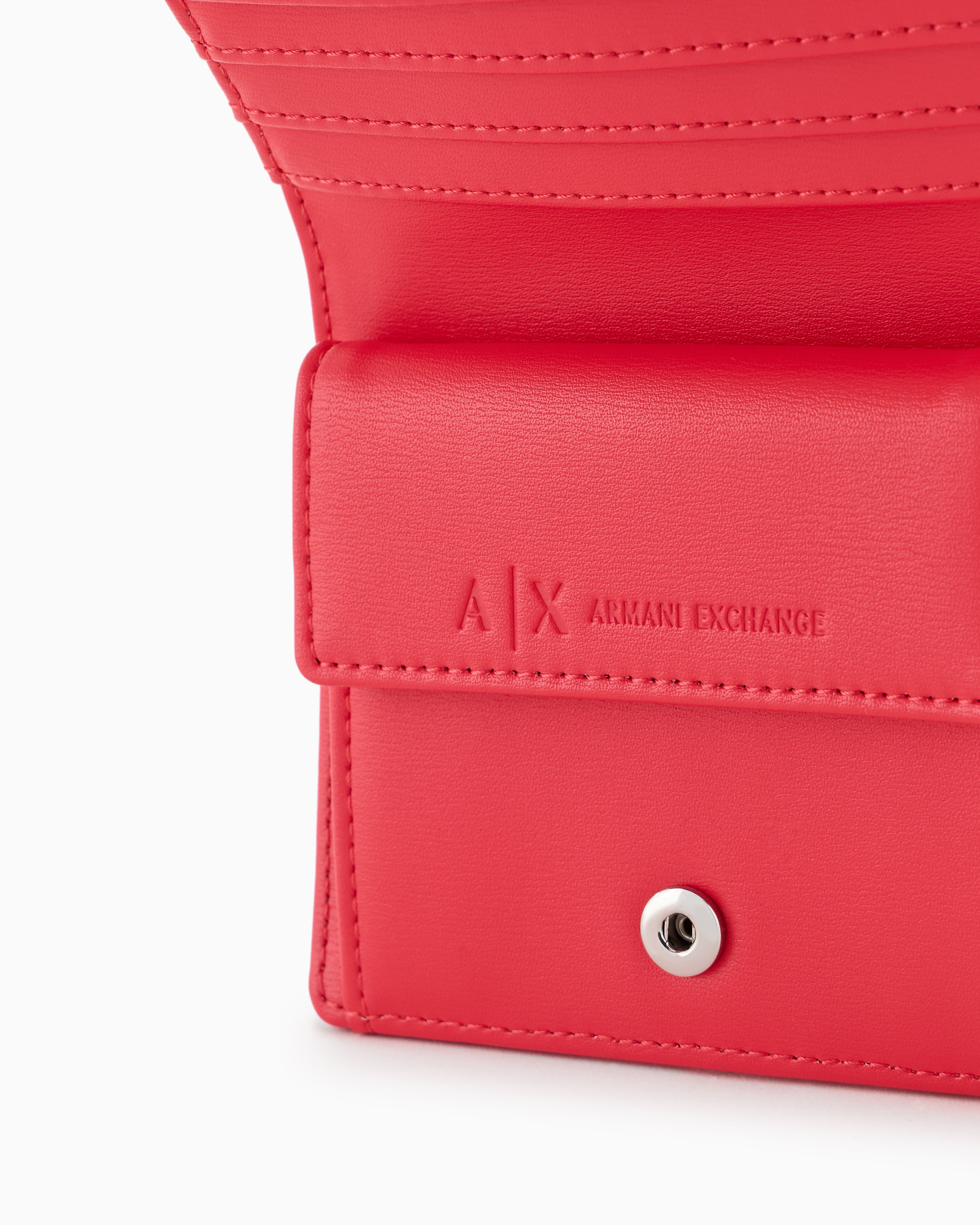 Armani Exchange - Small wallet with ASV logo, Woman, Red, Size: TU