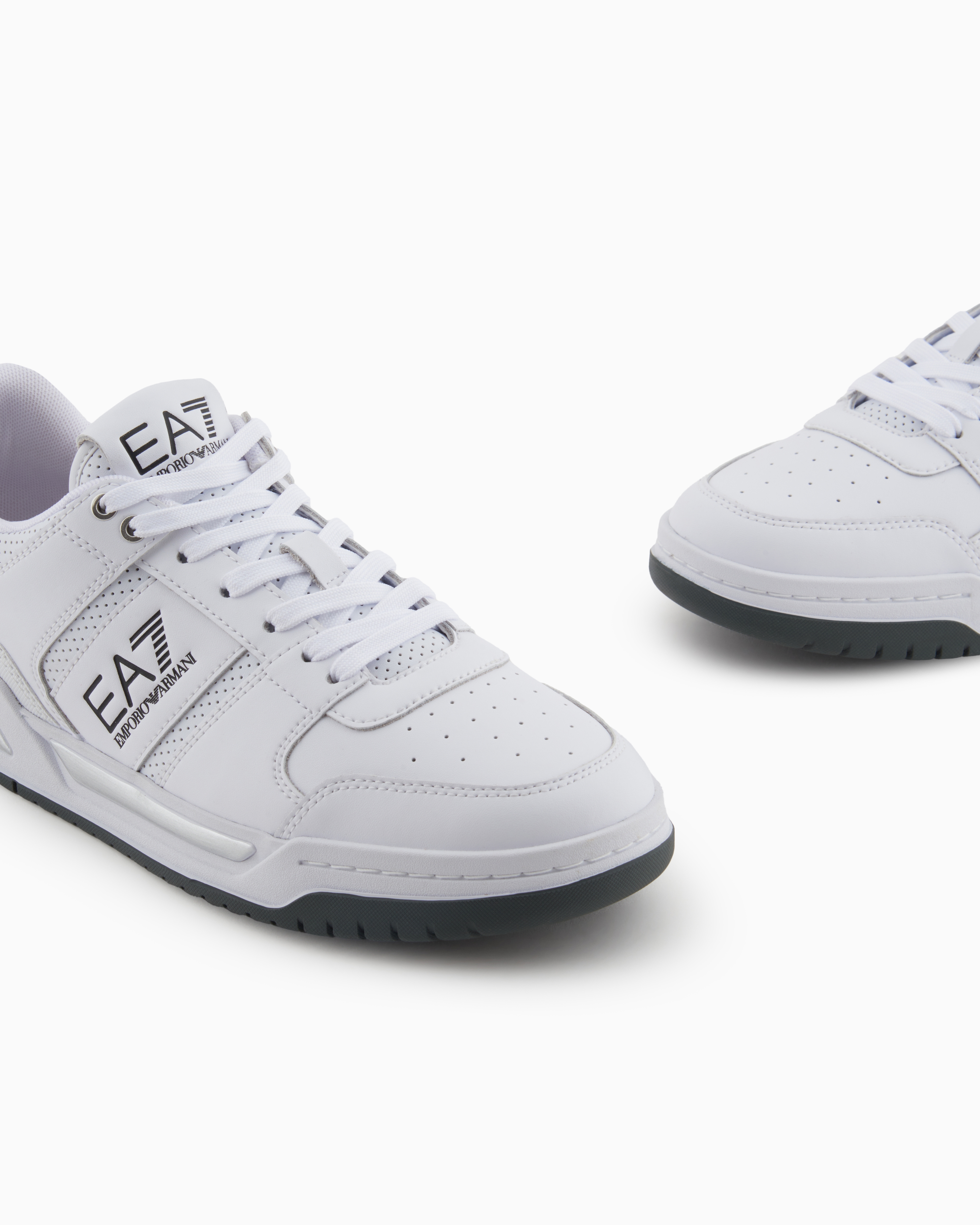 EA7 BASELINE LEATHER SNEAKERS