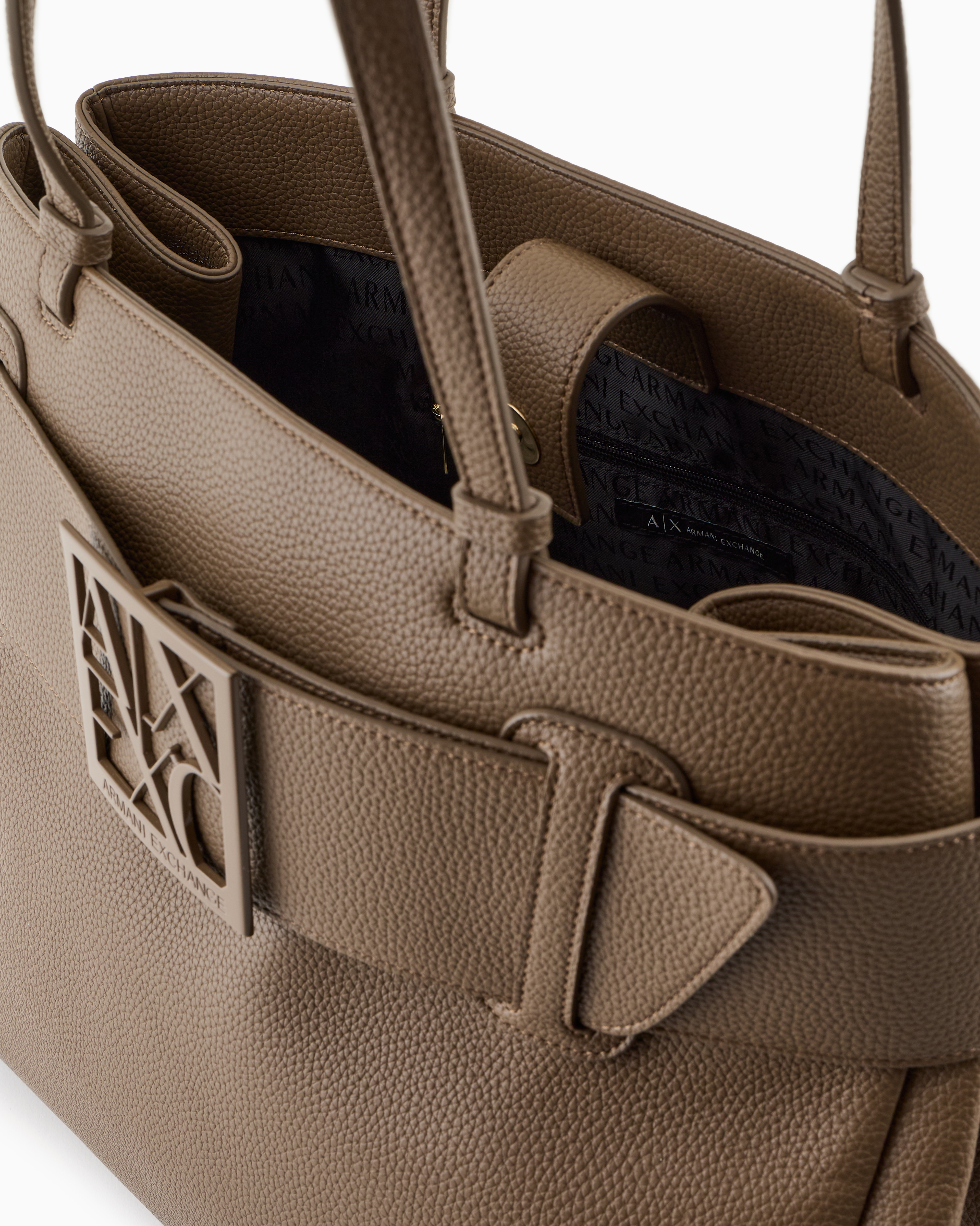 Armani Exchange Shoppers In Brown
