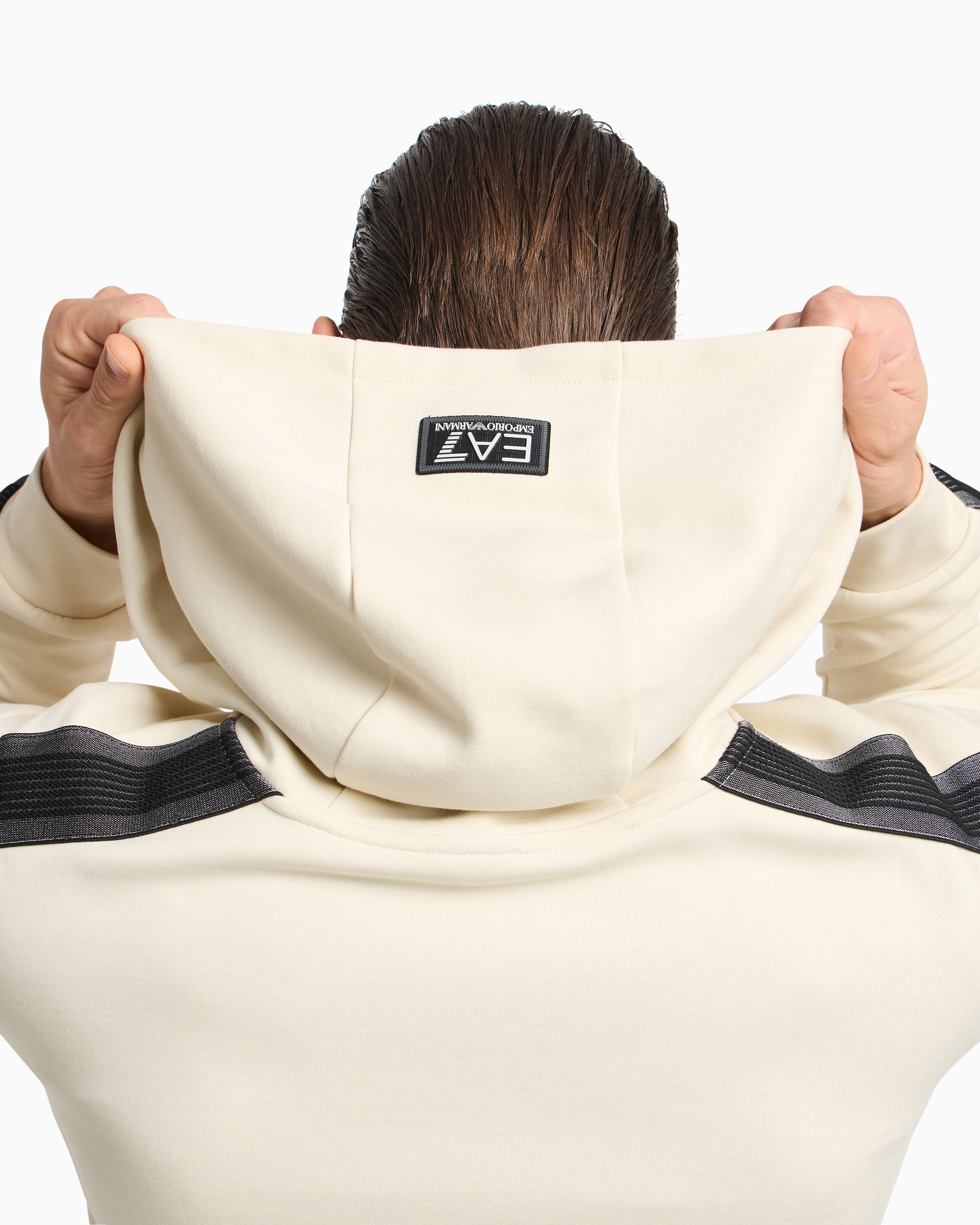 Logo Series hooded cotton-jersey sweatshirt | EA7