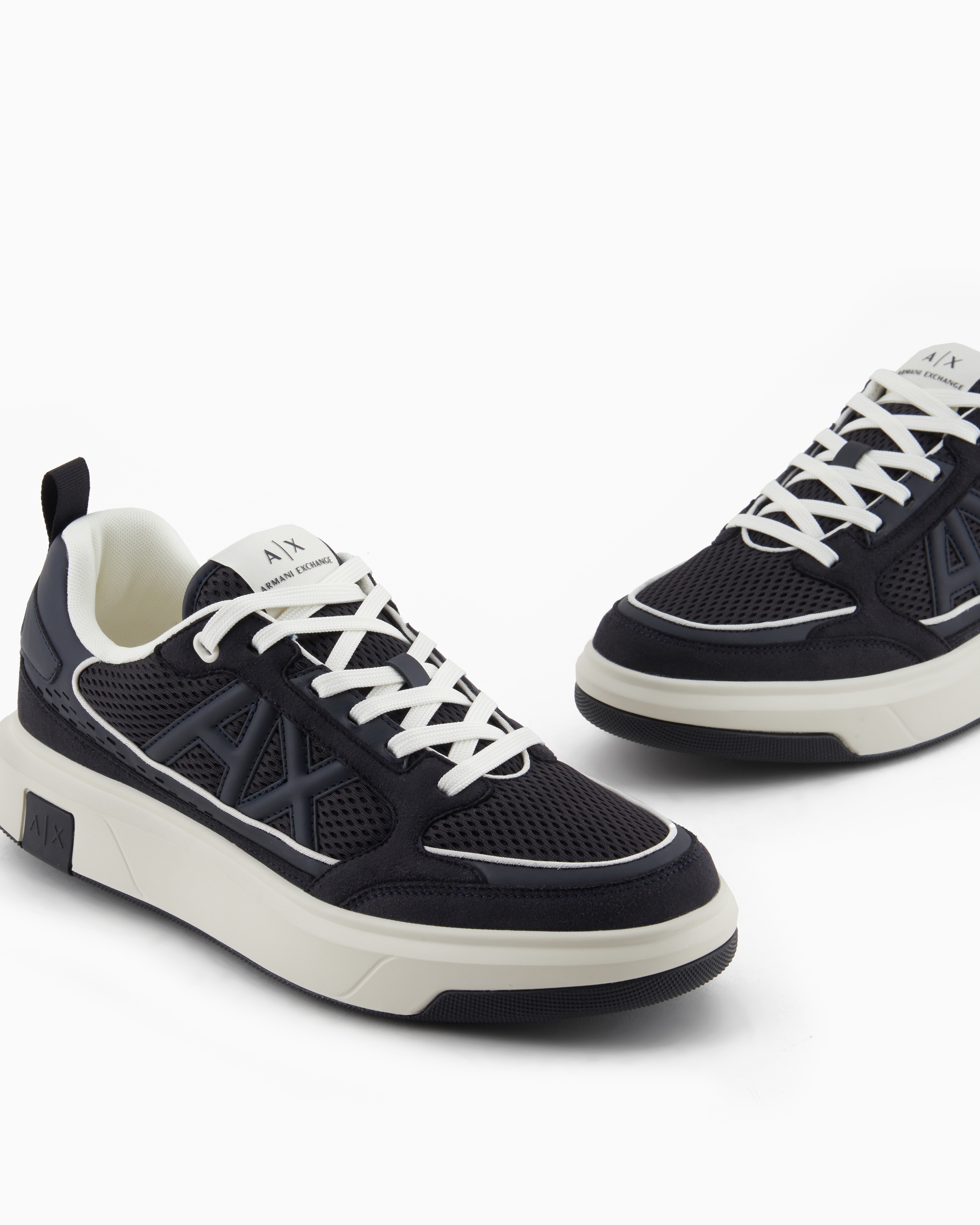 Armani Exchange Sneakers In Navy Blue