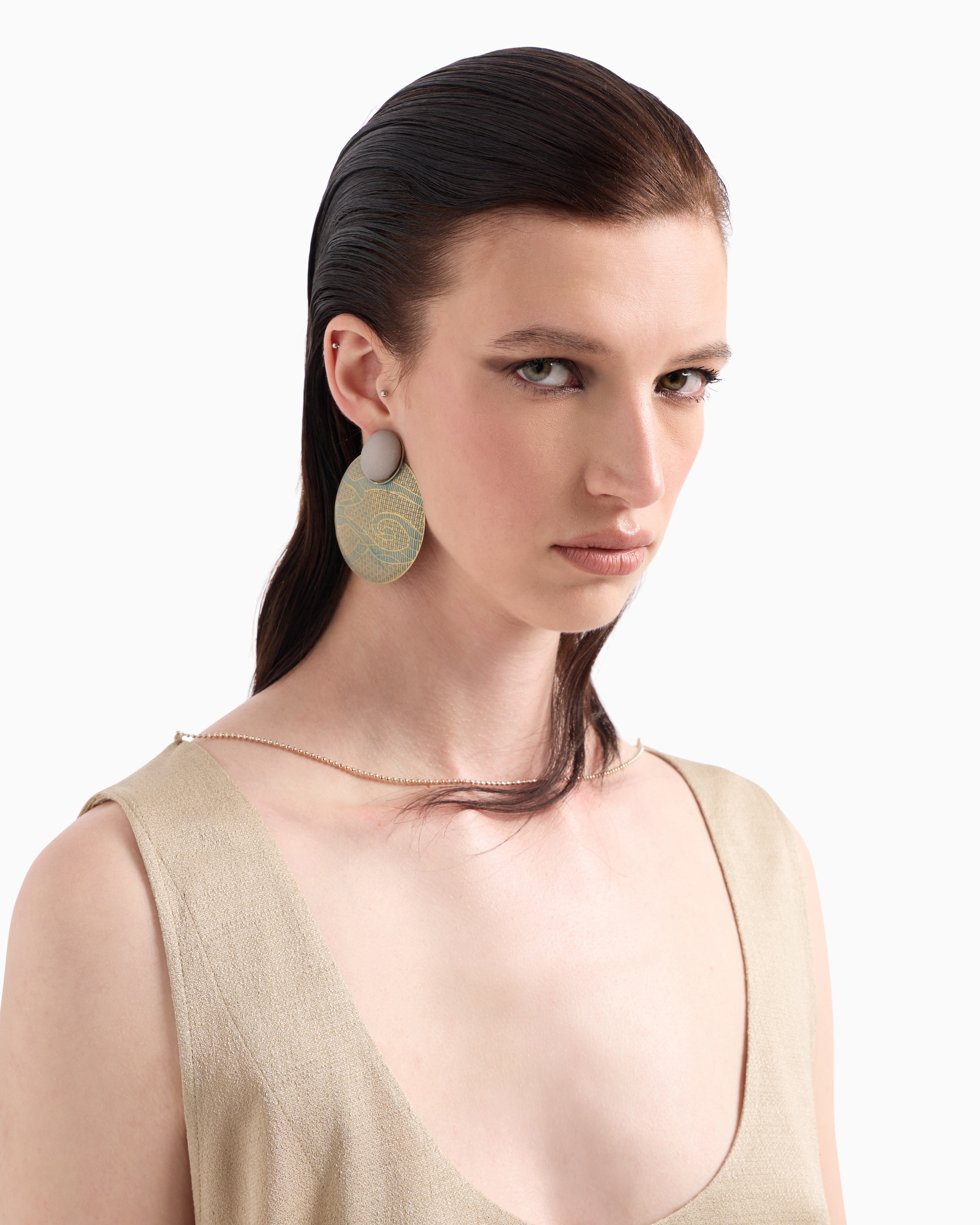 Giorgio Armani Knitted Tops In Beige