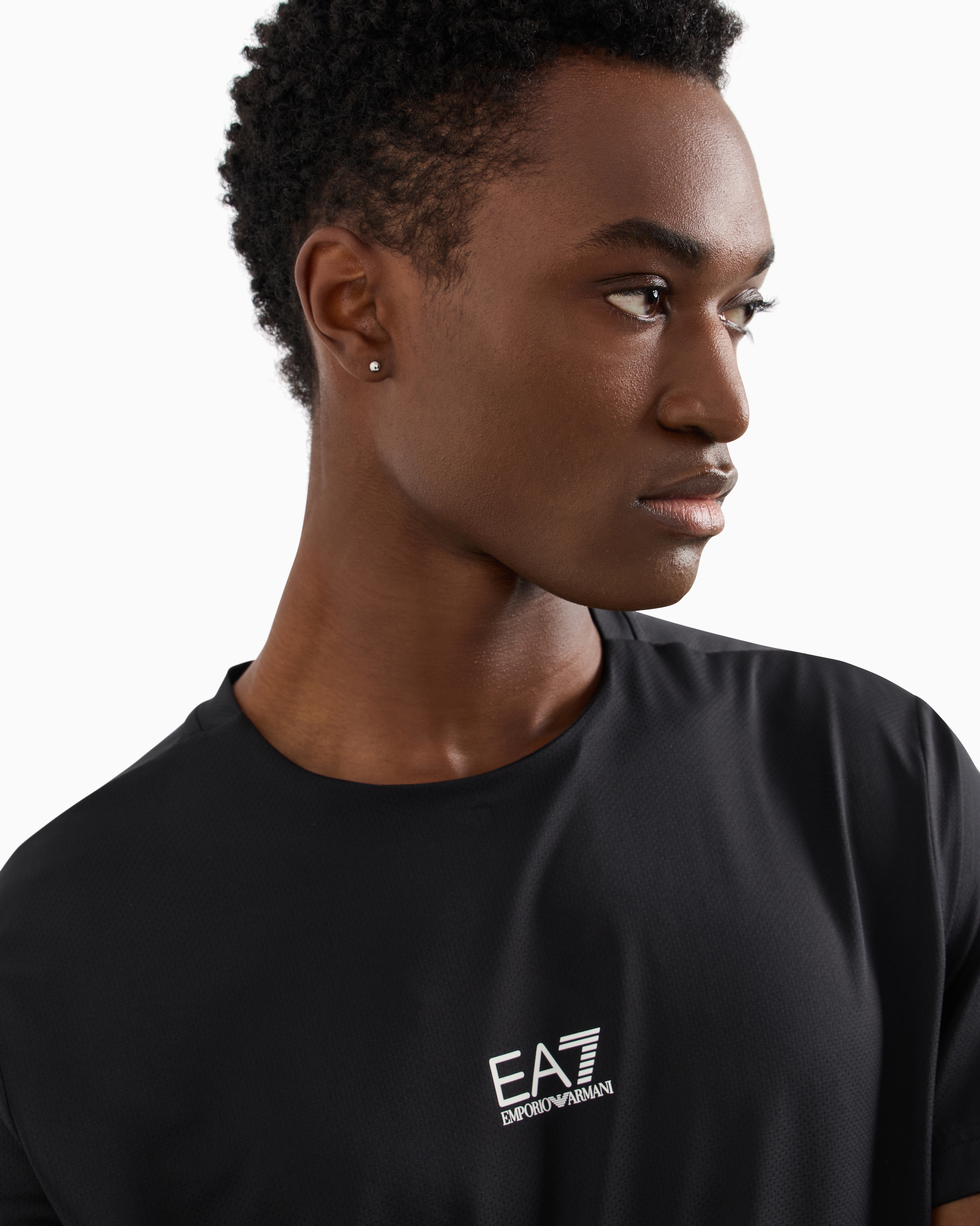 Ea7 Dynamic Athlete T-shirt In Ventus7 Technical Fabric In Black