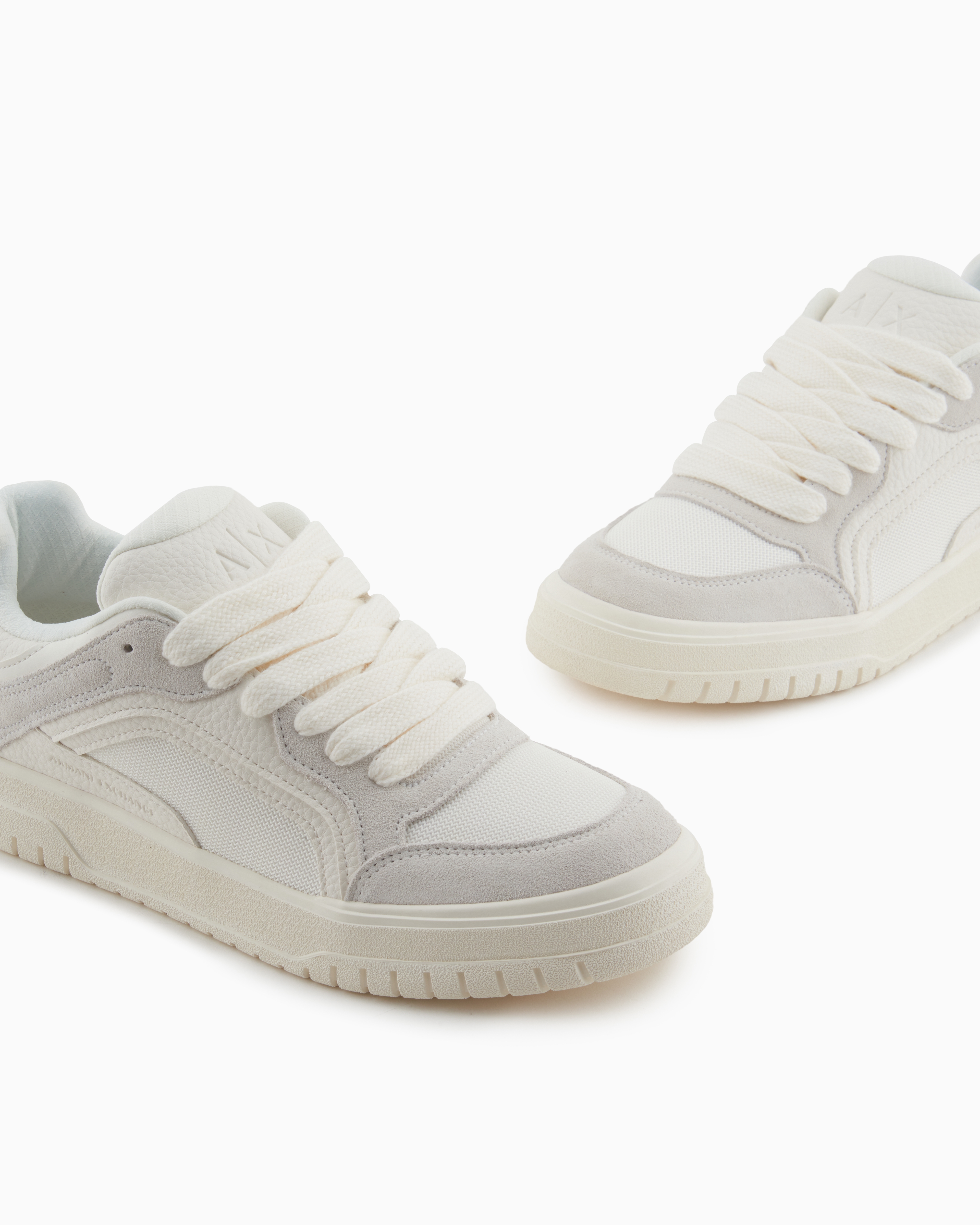 Armani Exchange - Oversized sneakers with contrasting inserts, Man, White, Size: