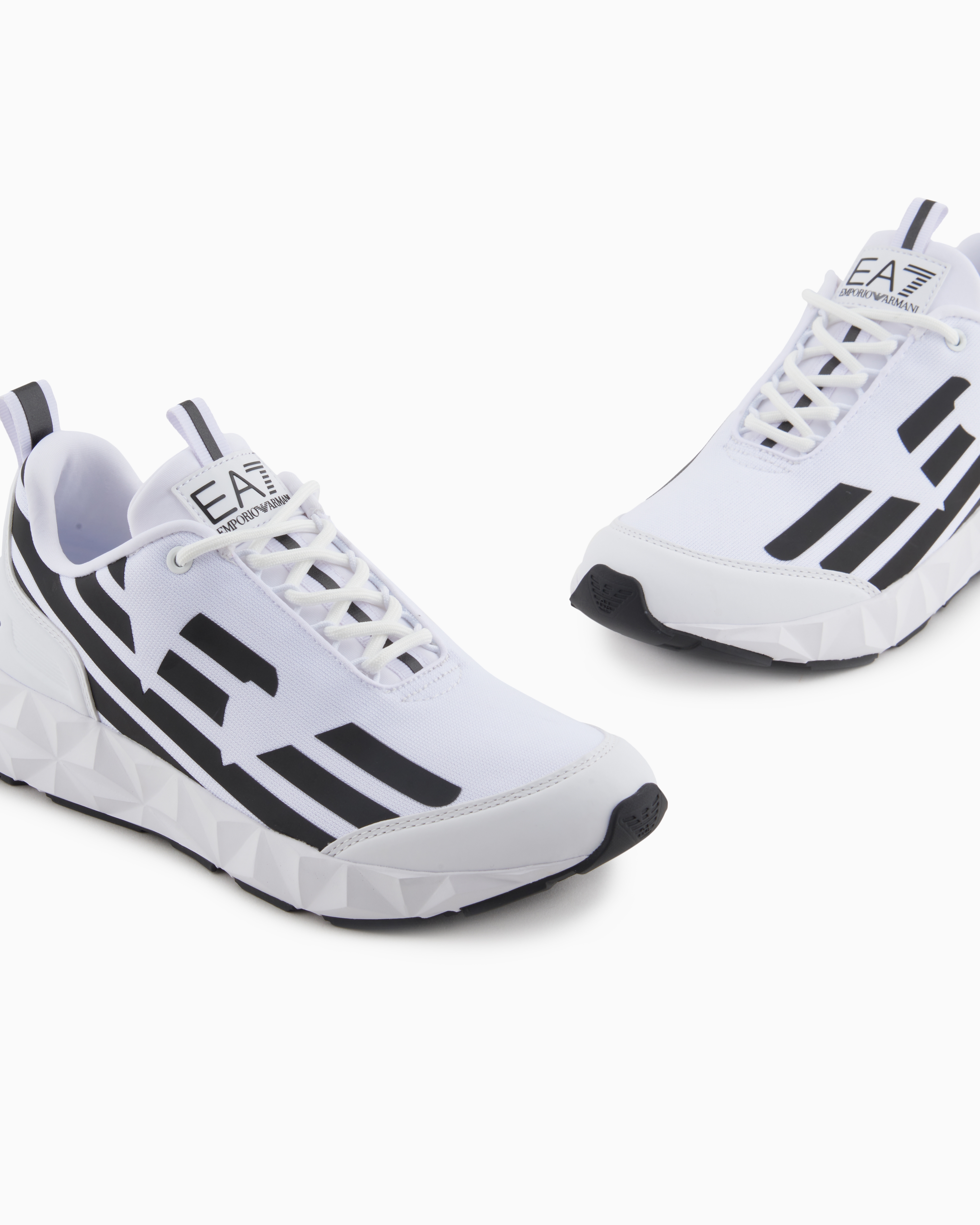 Ea7 Emporio Armani Kombat Fabric Low-top Sneakers In White