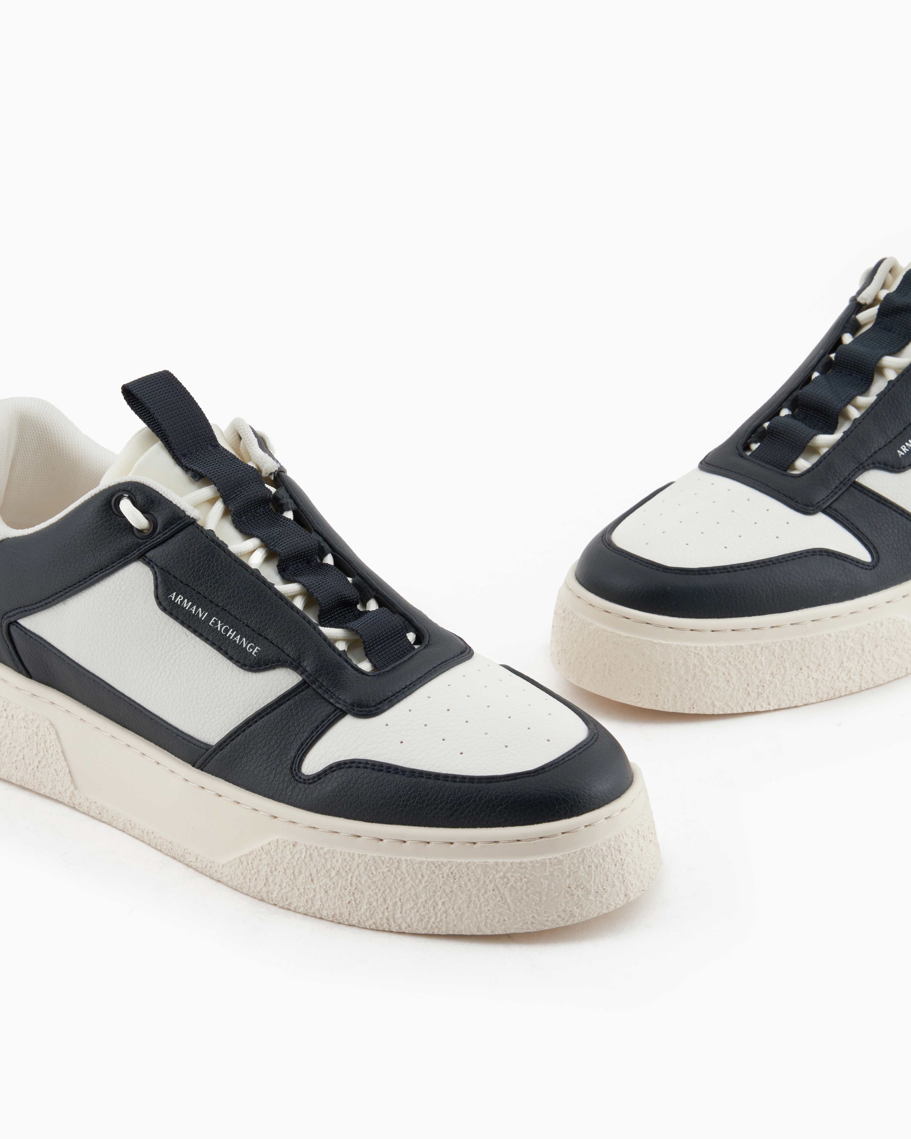 Armani Exchange Sneakers In Eco-leather With Elastic Laces