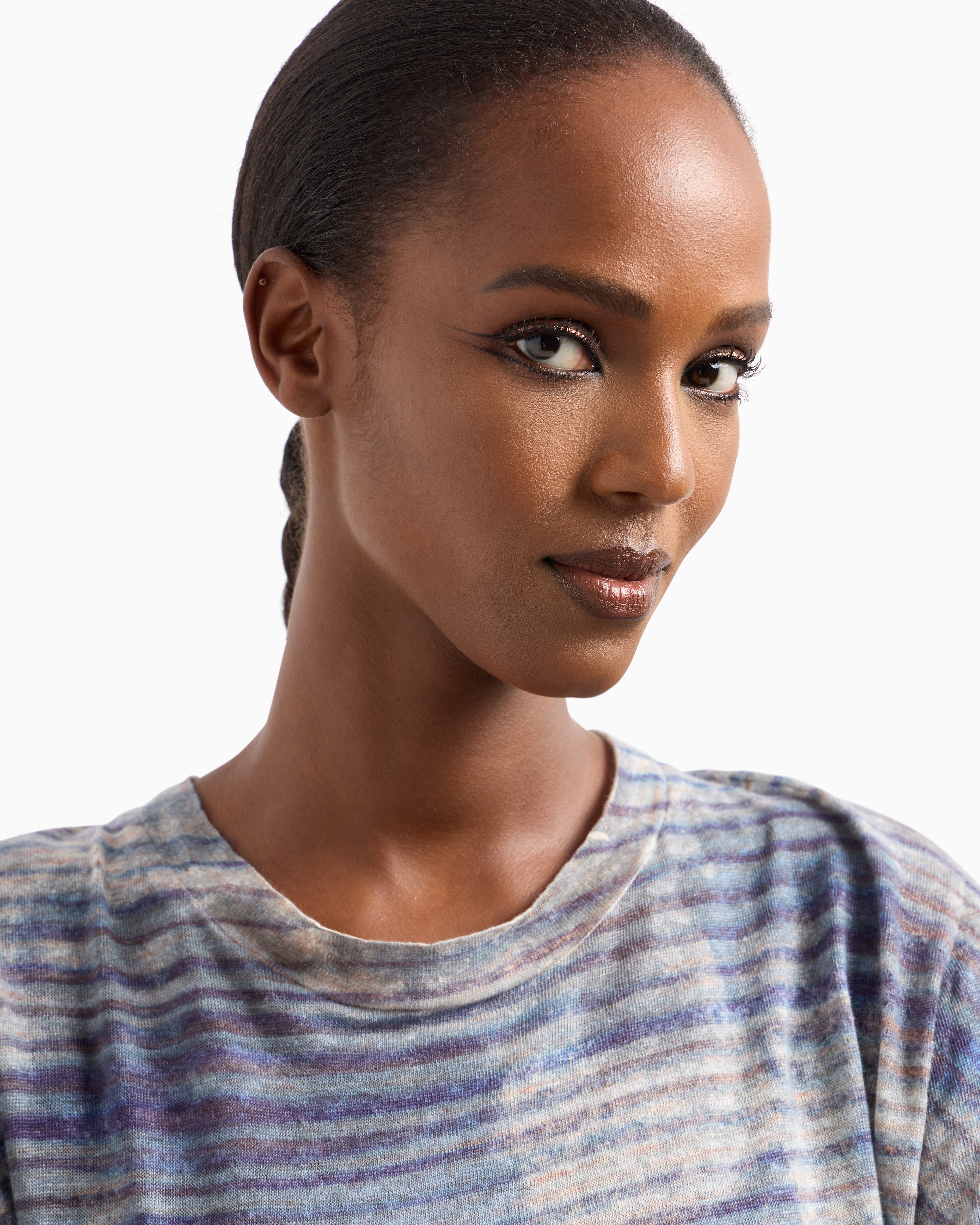 Giorgio Armani Relaxed Fit T-shirts In Blue