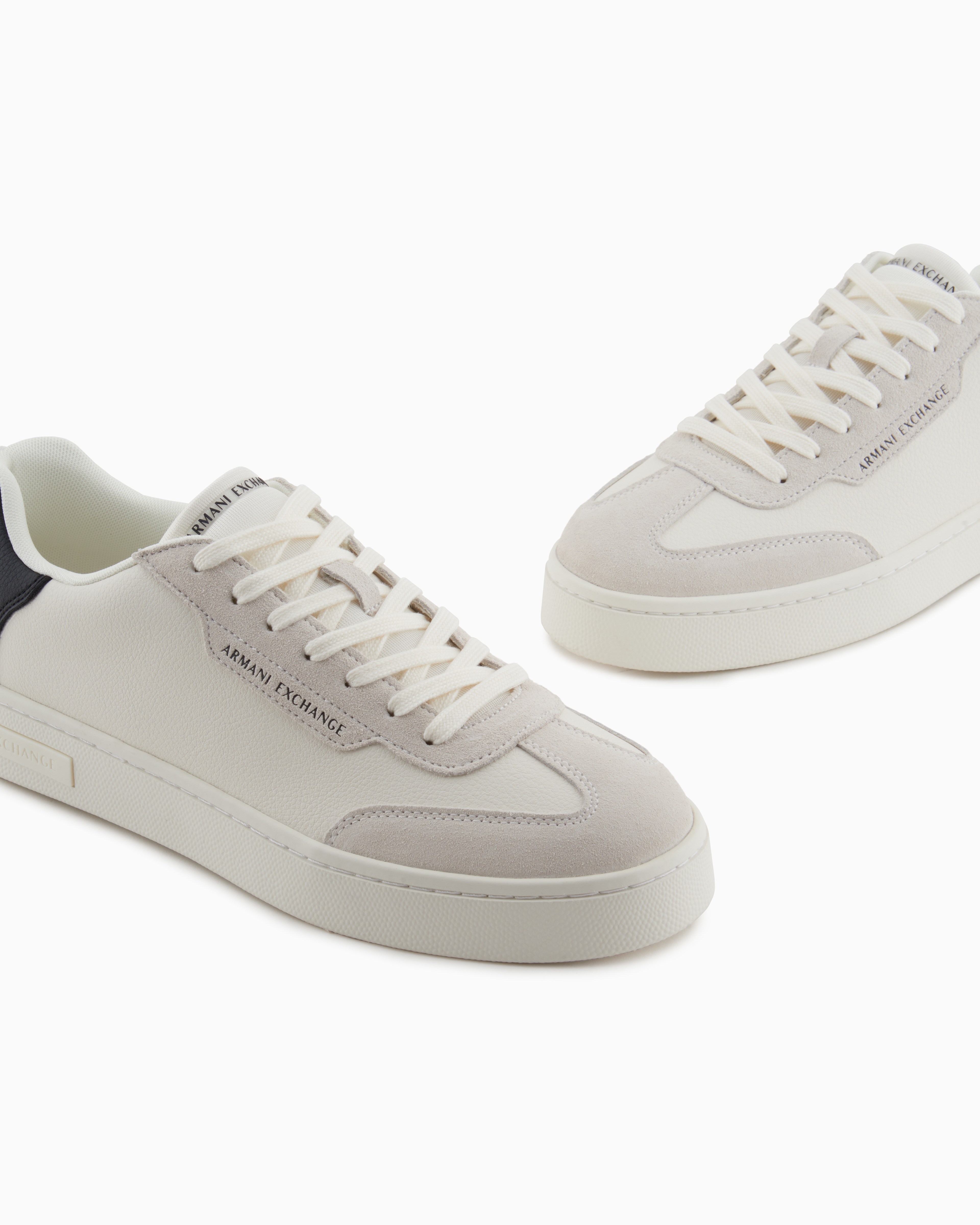Armani Exchange - Sneakers with contrasting inserts, Man, White, Size: