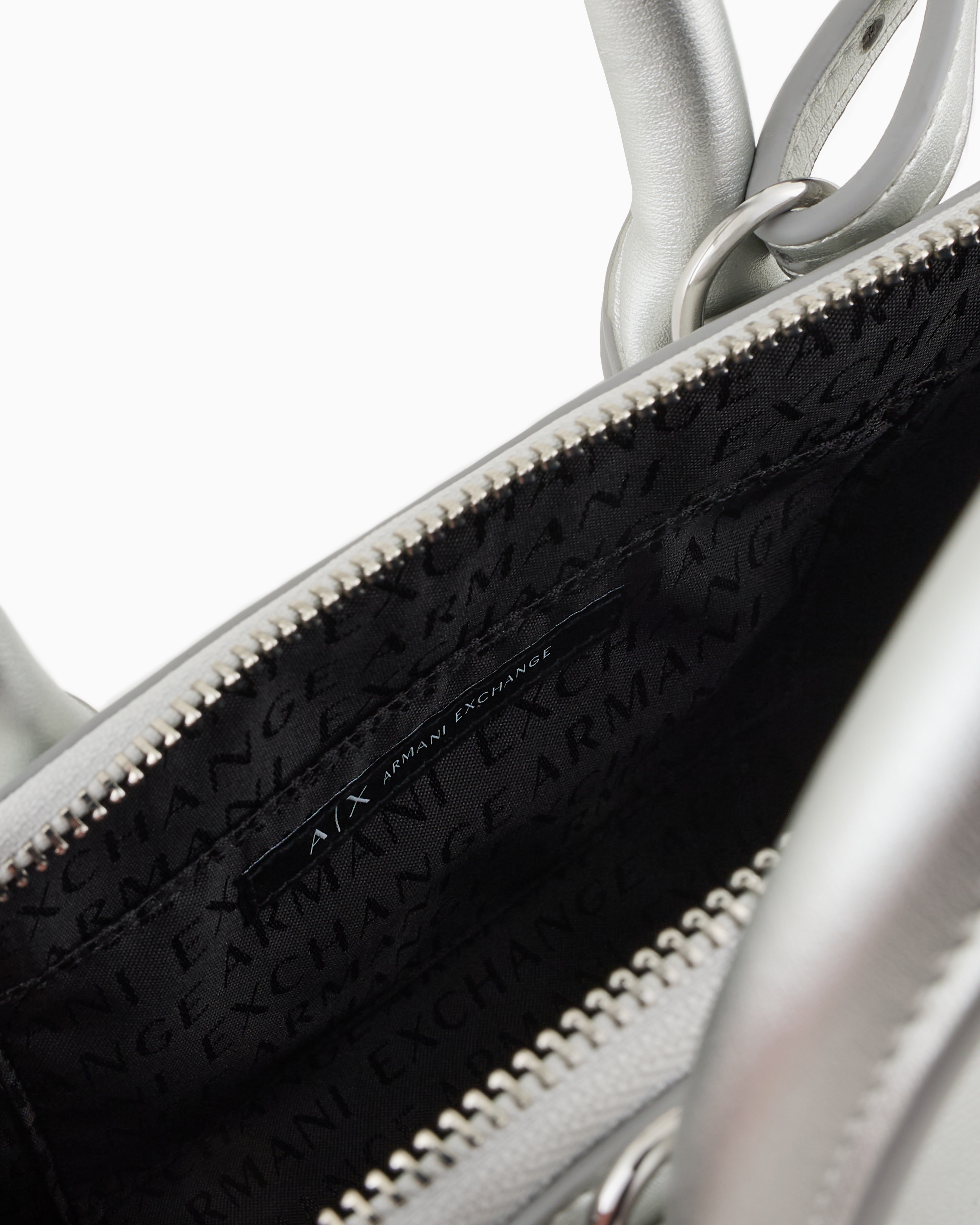 Armani Exchange Top Handles In Silver