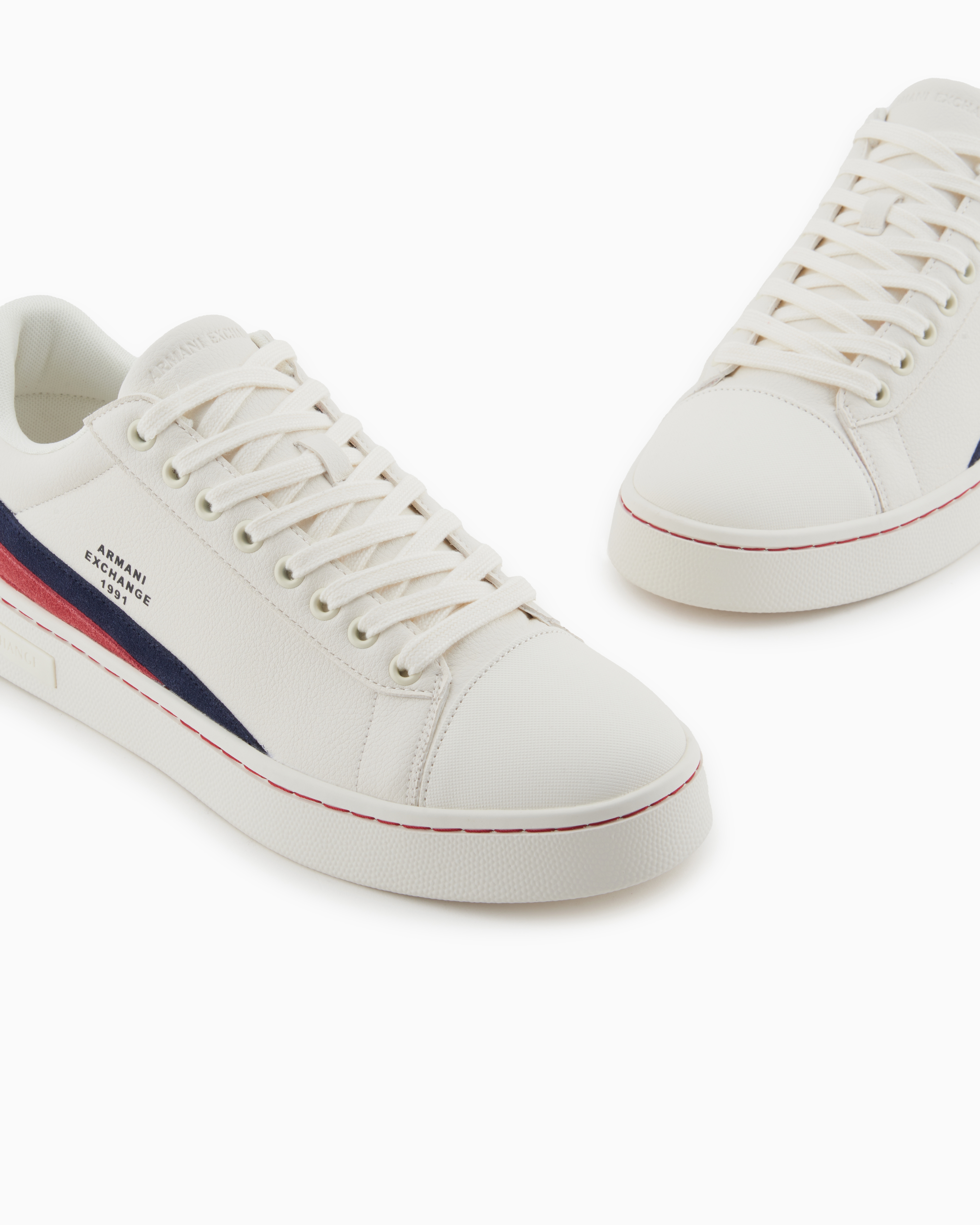 Armani Exchange - Sneakers with contrasting details on the back, Man, Red, Size: