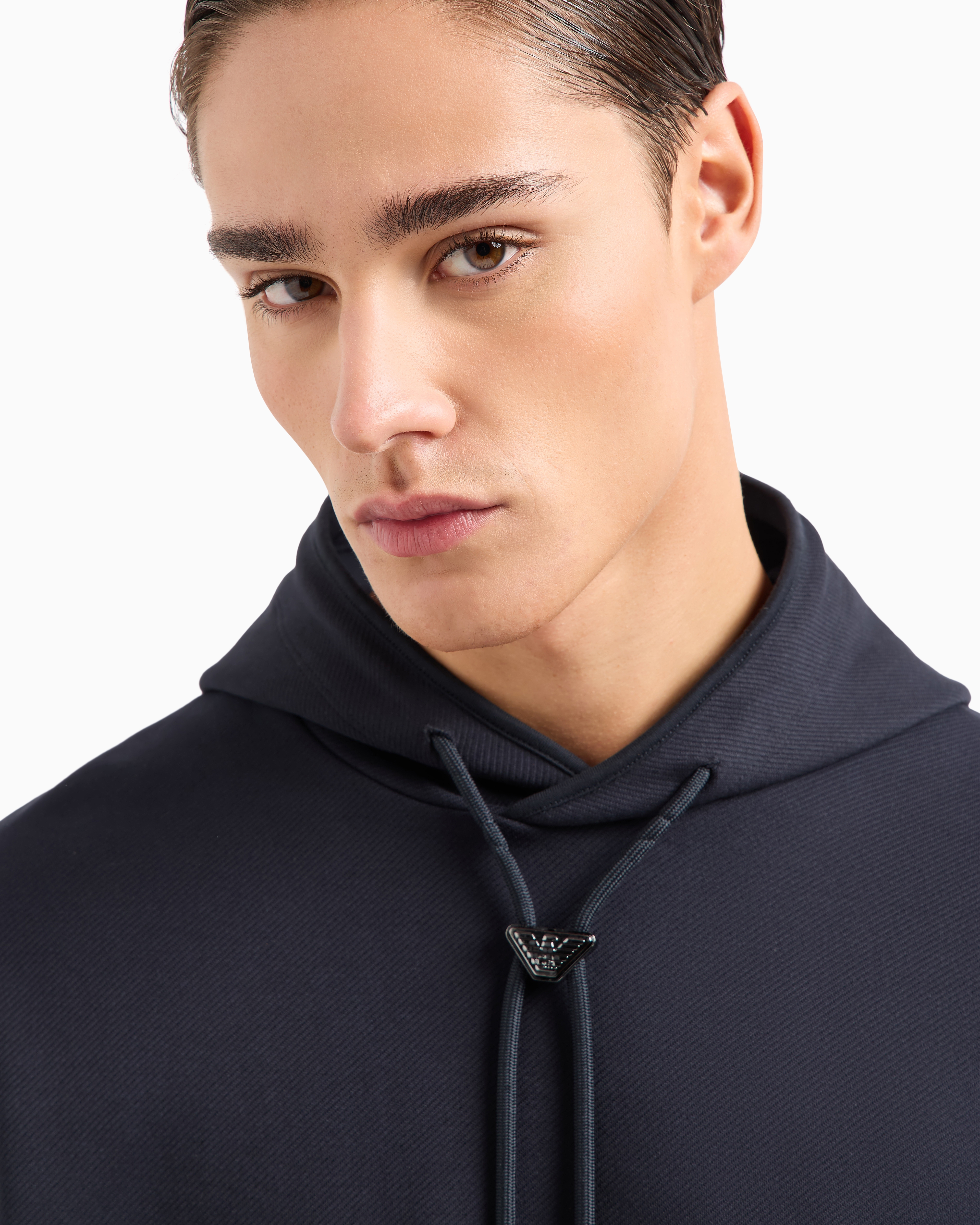 ASV Short-sleeved, oversized jersey hooded sweatshirt