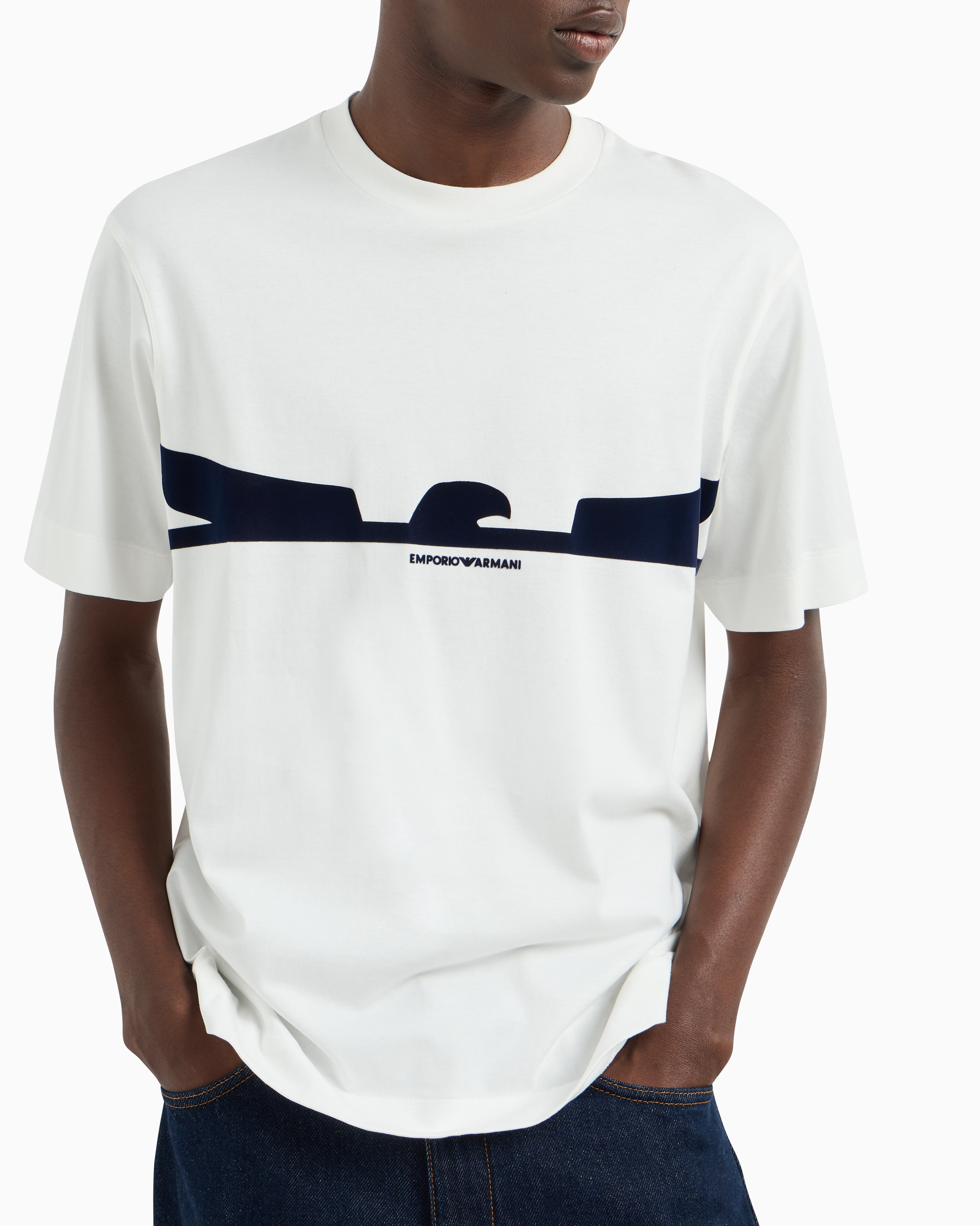 ASV Tシャツ ジャージー イーグルシェイプ フロックプリント