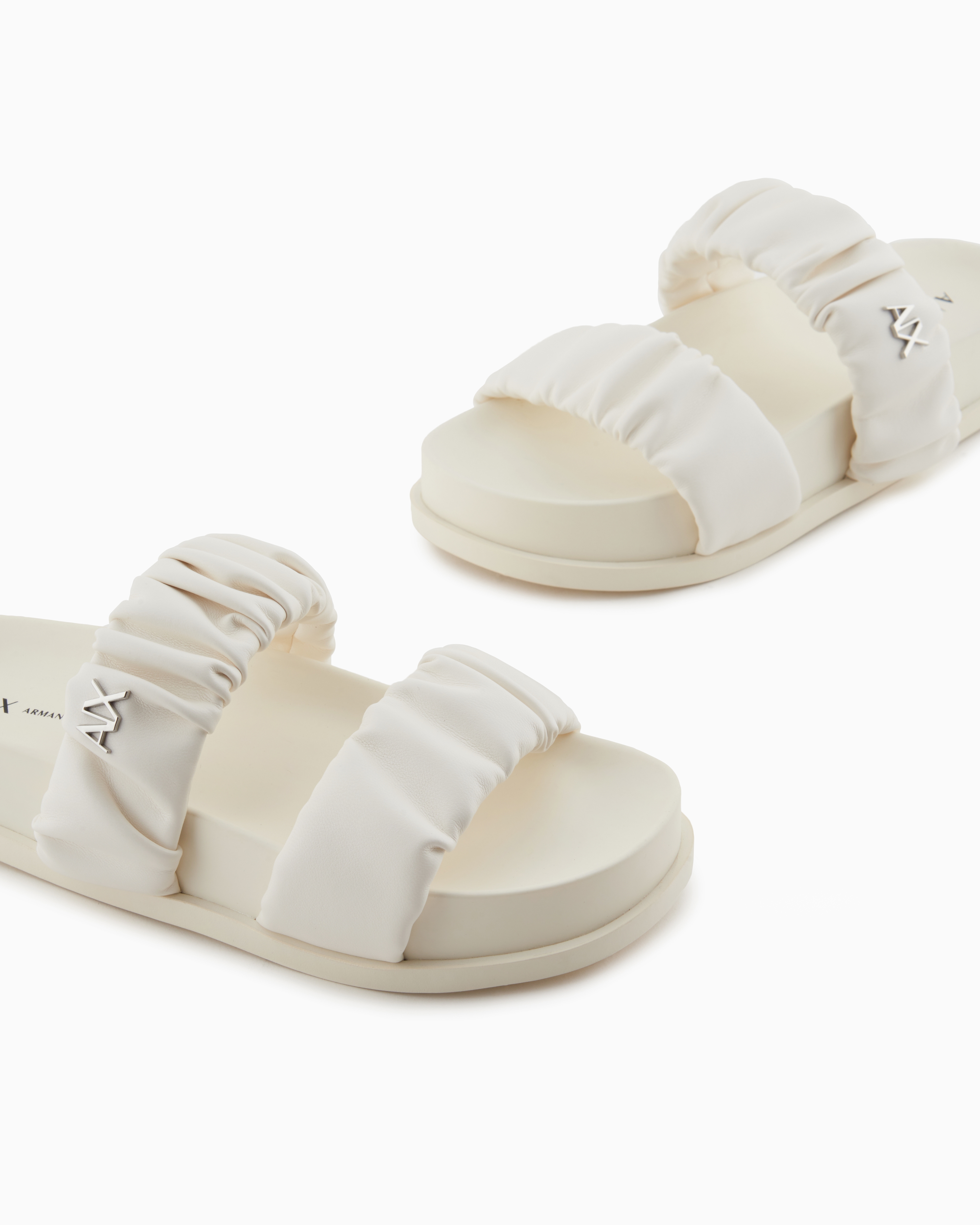Armani Exchange Sandals In White