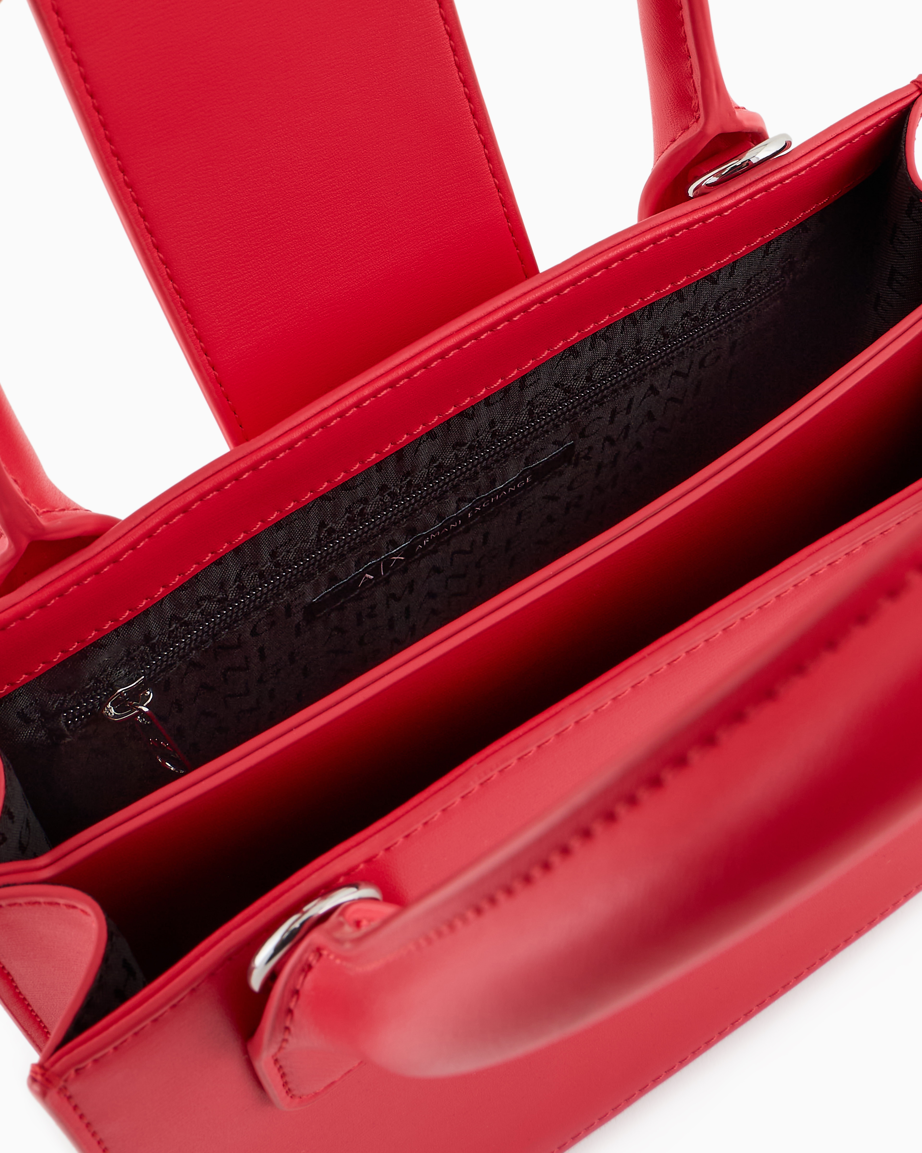 Armani Exchange Asv Small Trapeze Handbag In Rot
