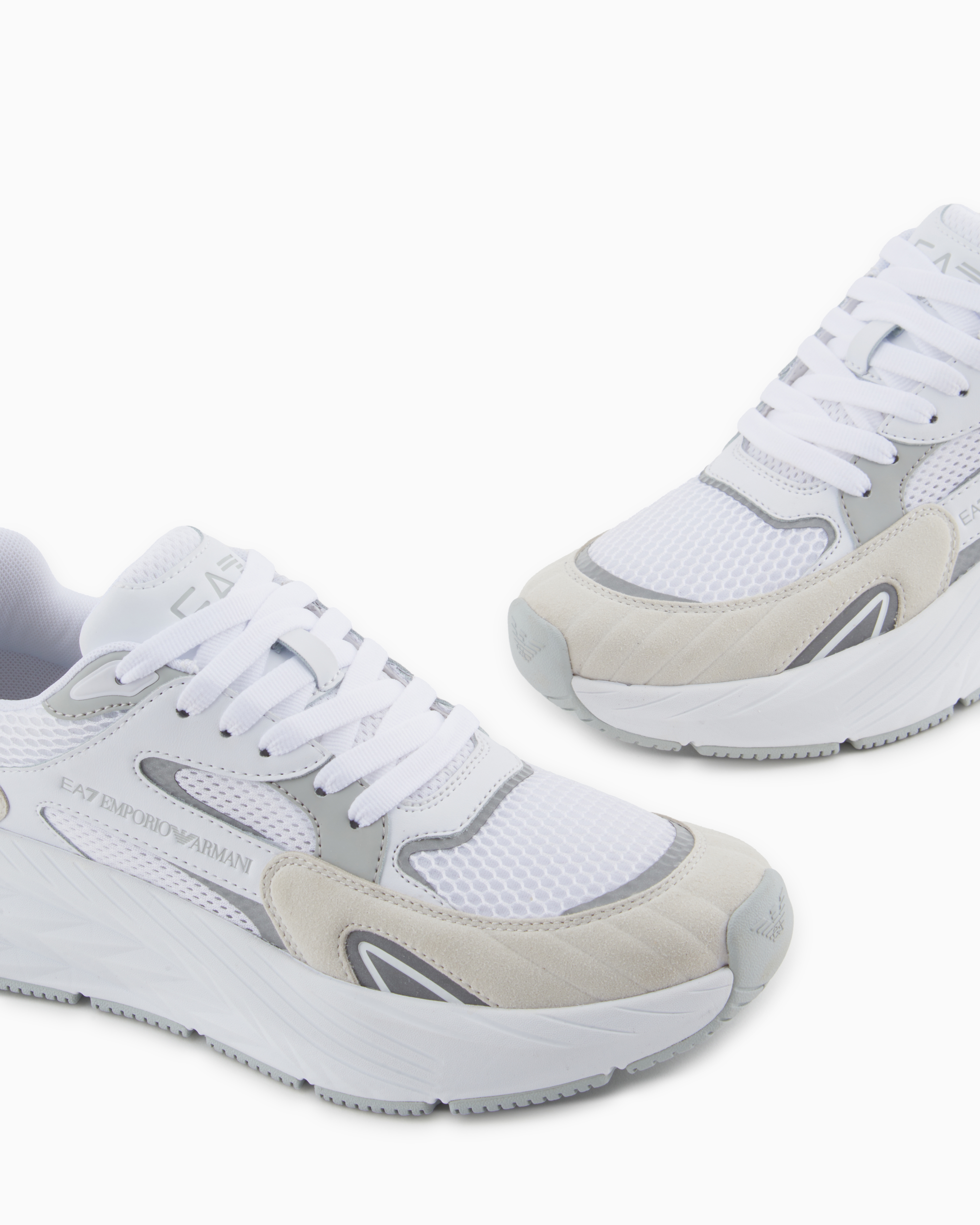 Ea7 Crusher Sonic Mix Sneakers In White