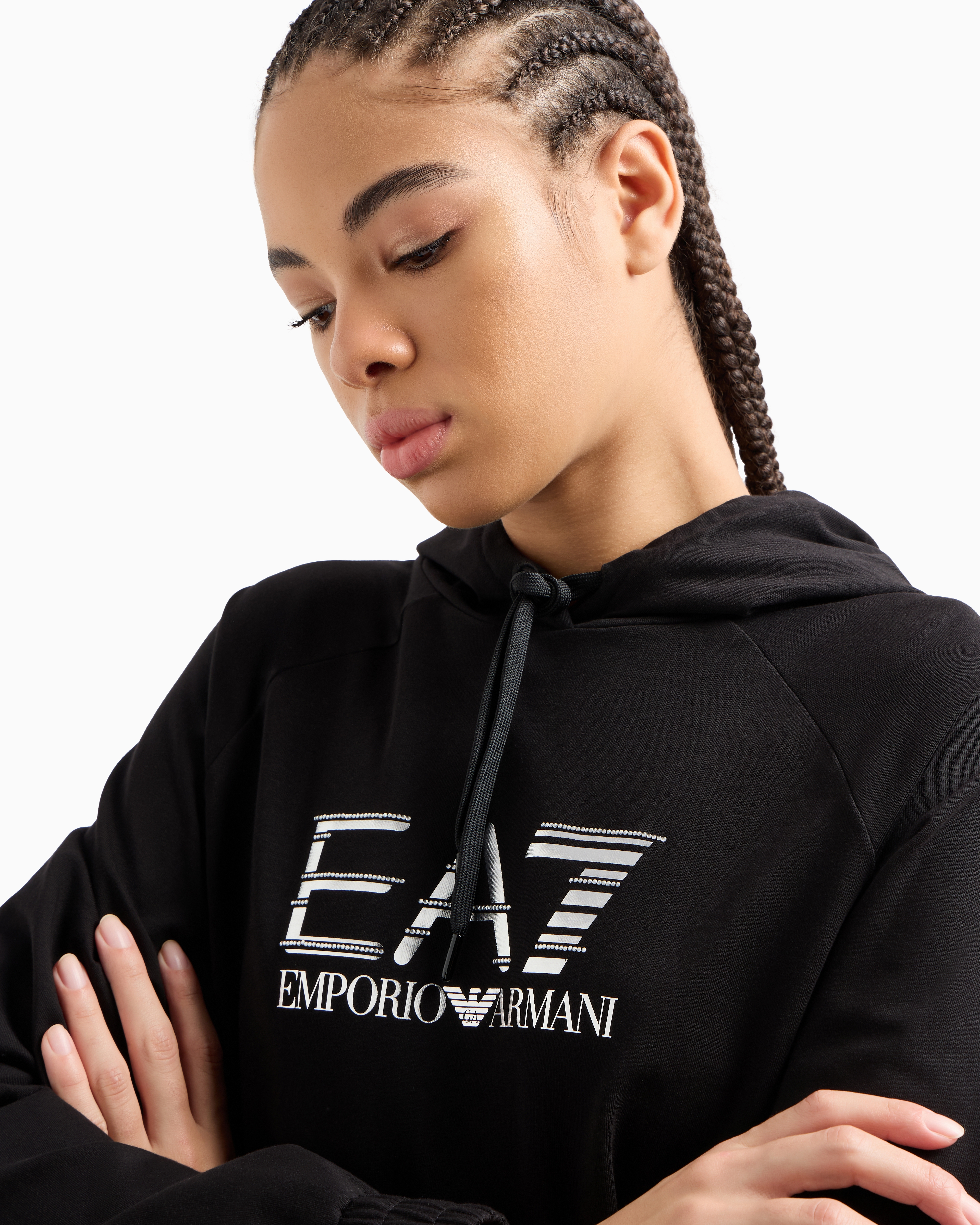Ea7 Cotton And Modal Blend Tracksuit In Black