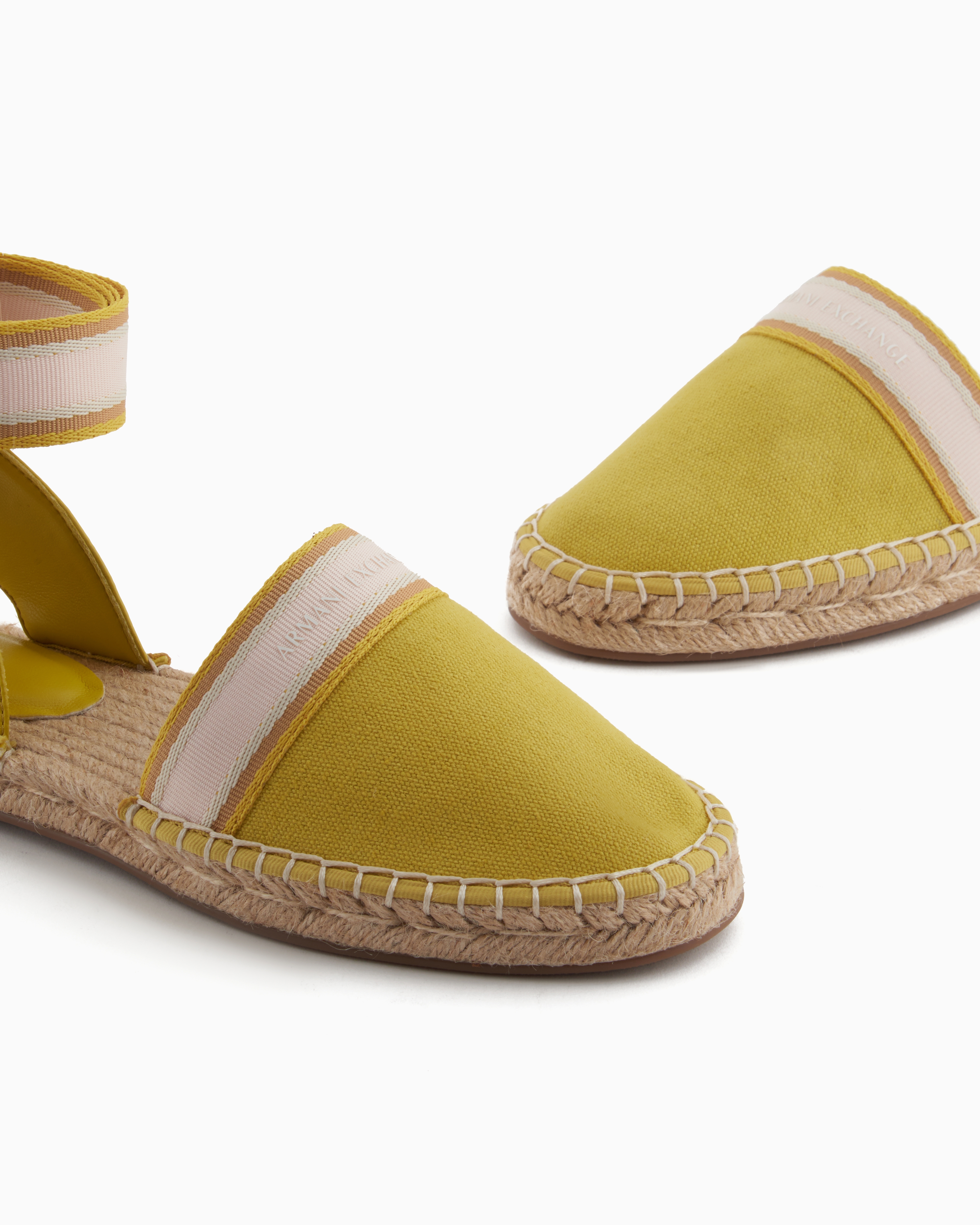 Armani Exchange - Espadrilles with ankle strap, Woman, Yellow, Size: