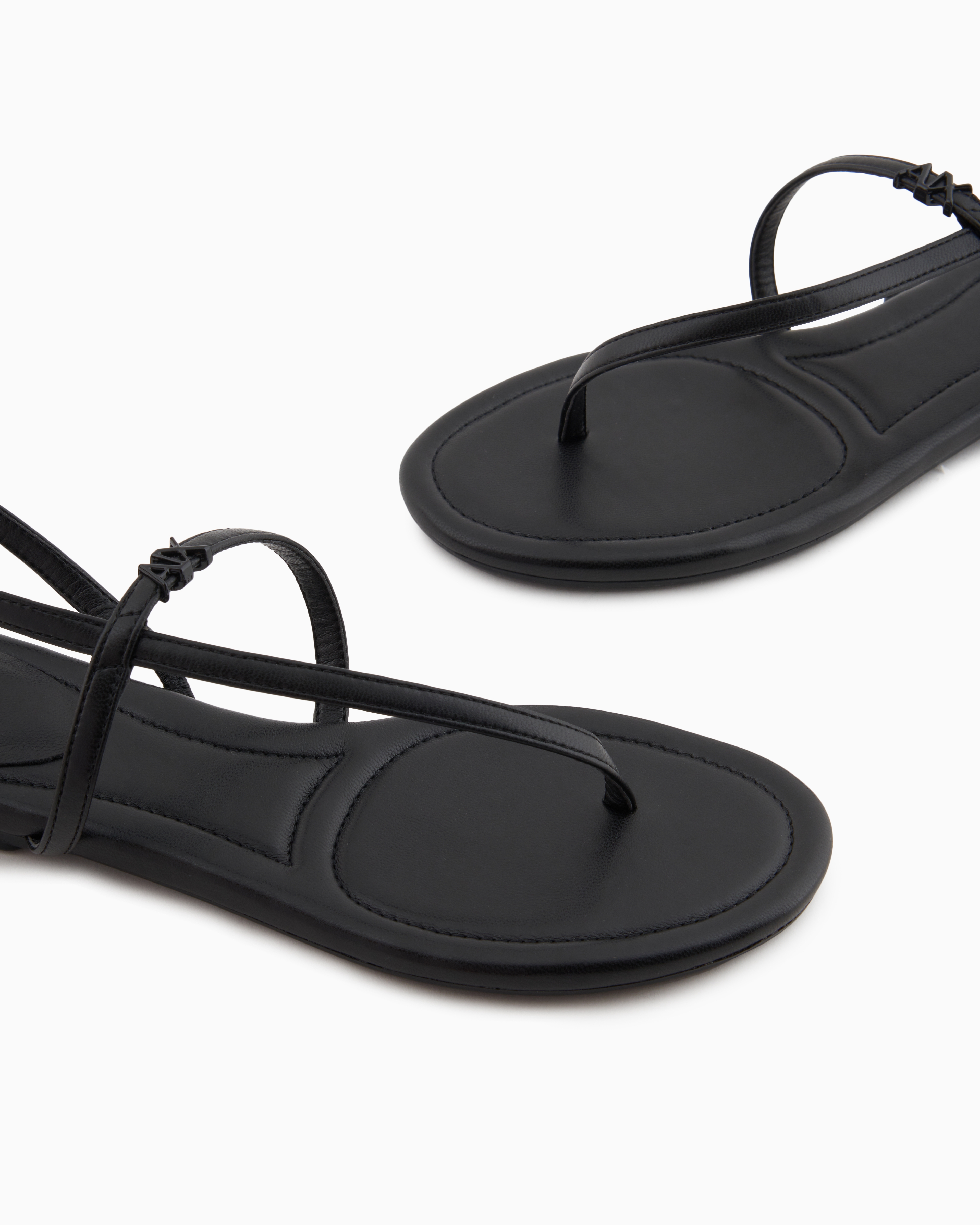 Armani Exchange Sandals In Black