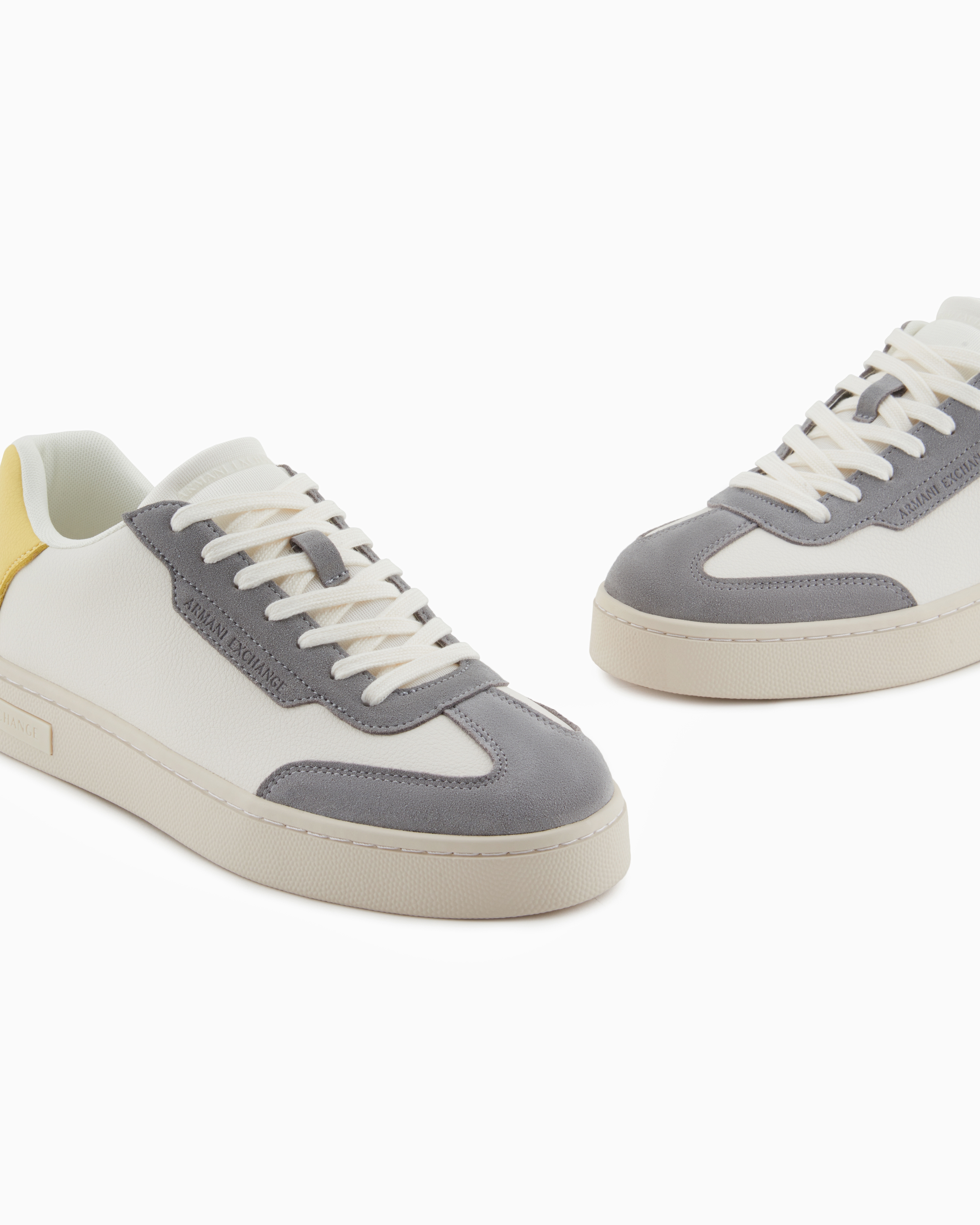 Armani Exchange - Sneakers with contrasting inserts, Man, Yellow, Size: