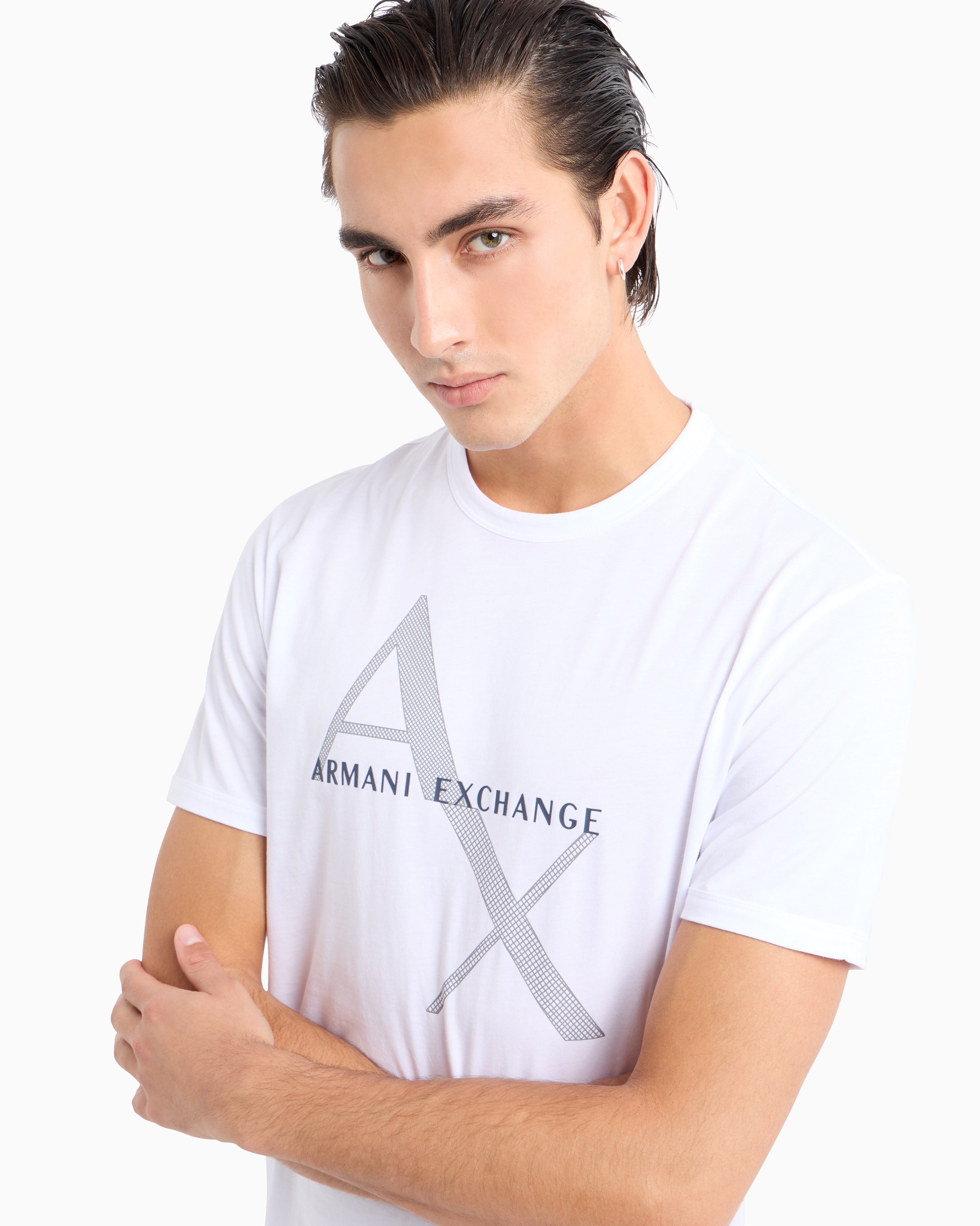 Armani Exchange - Regular Fit T-Shirts, Man, White, Size: