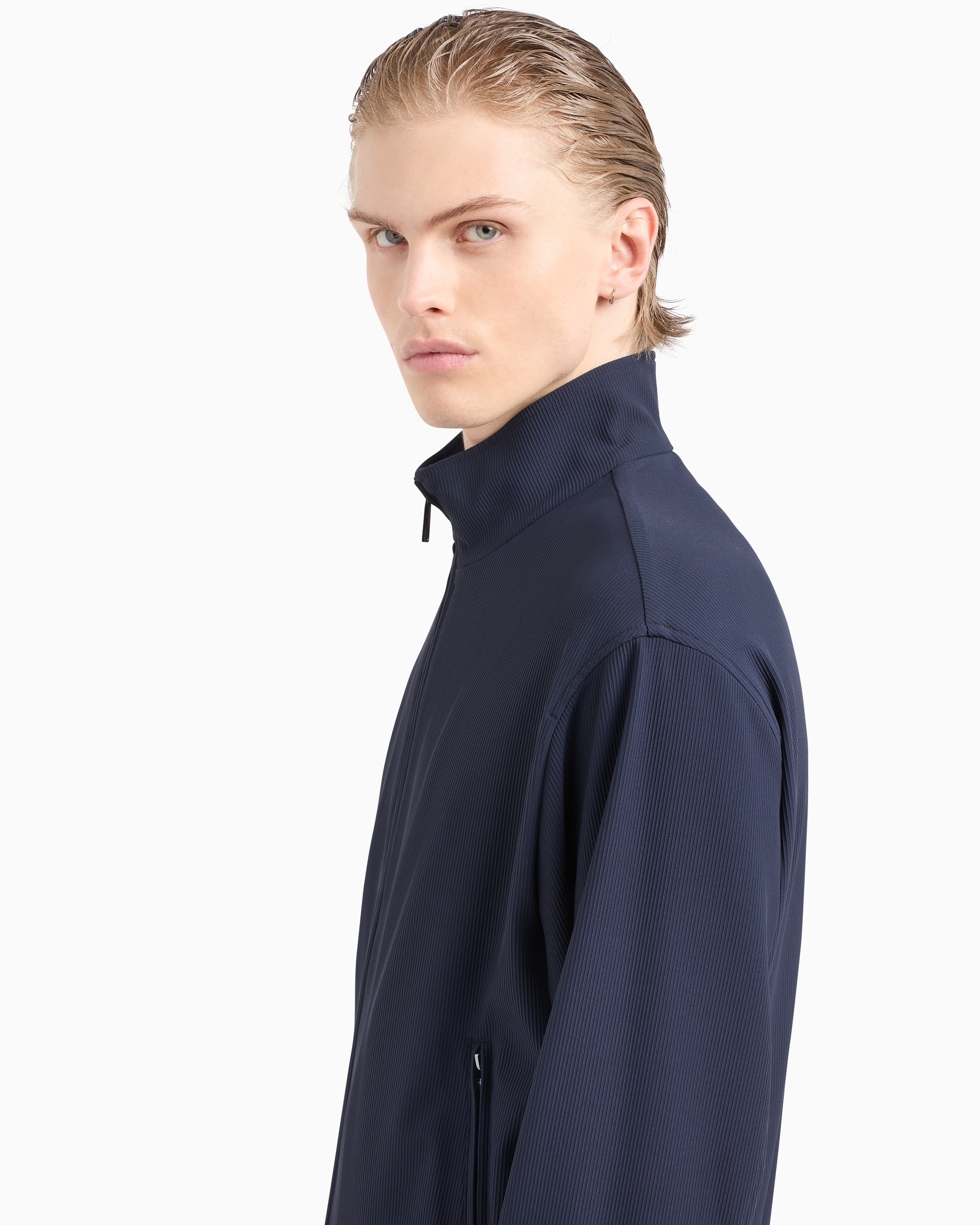 ジャケット・アウター EMPORIO ARMANI LINEN ZIP-UP JACKET ジャケット・アウター EMPORIO ARMANI LINEN ZIP-UP JACKET