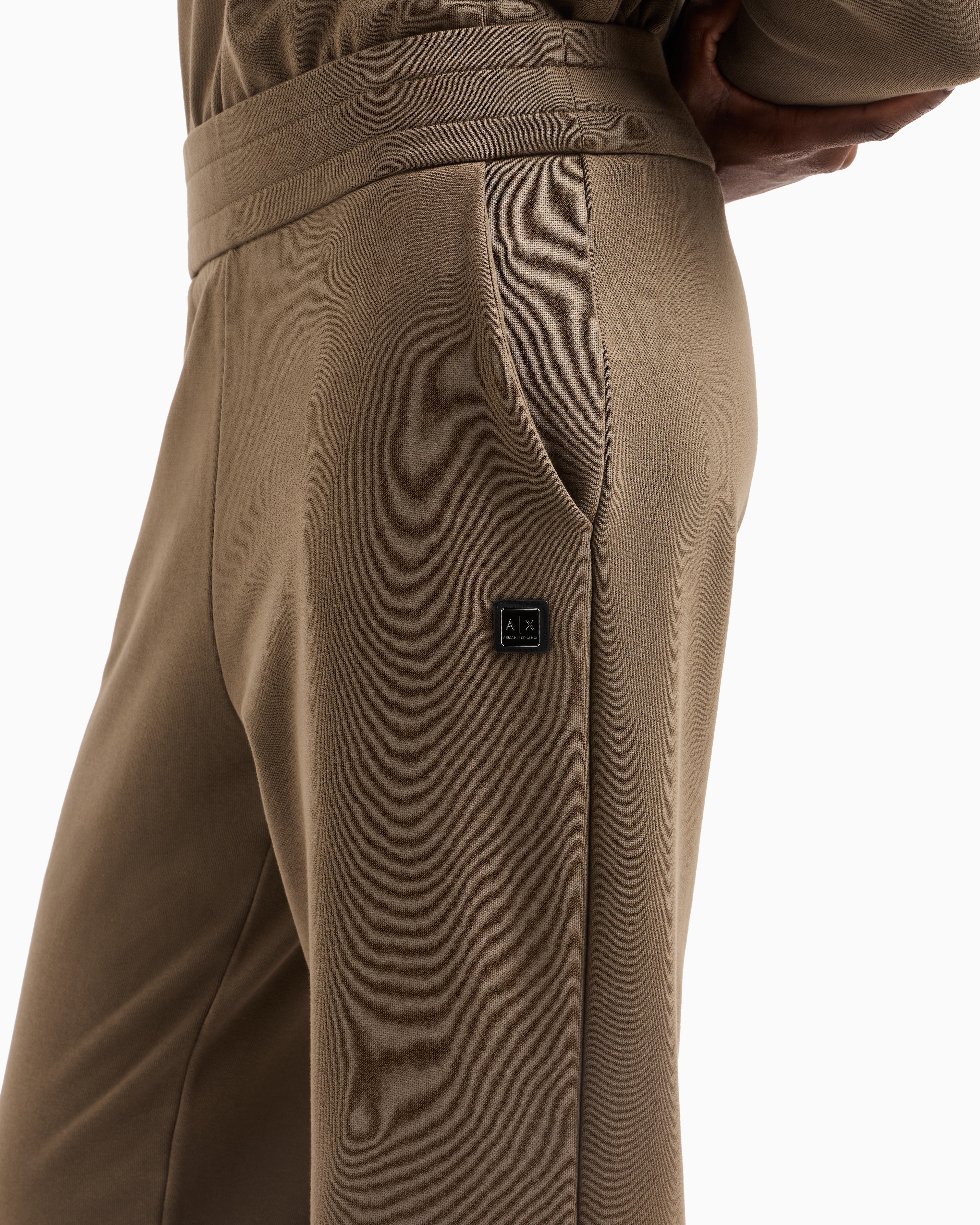 Armani Exchange - ASV Organic Cotton Blend Jogger Pants, Woman, Brown, Size: