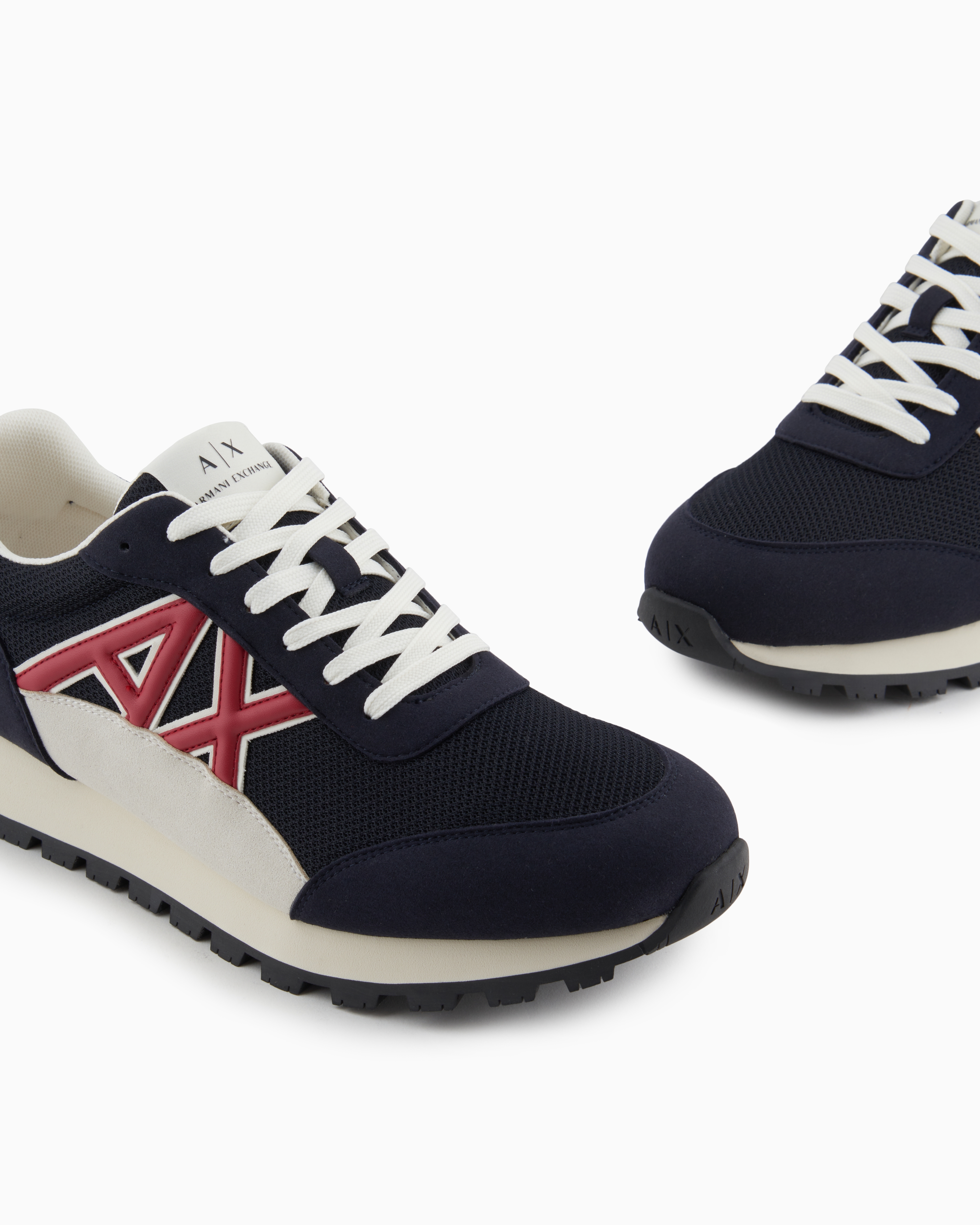 Armani Exchange Sneakers In Navy Blue