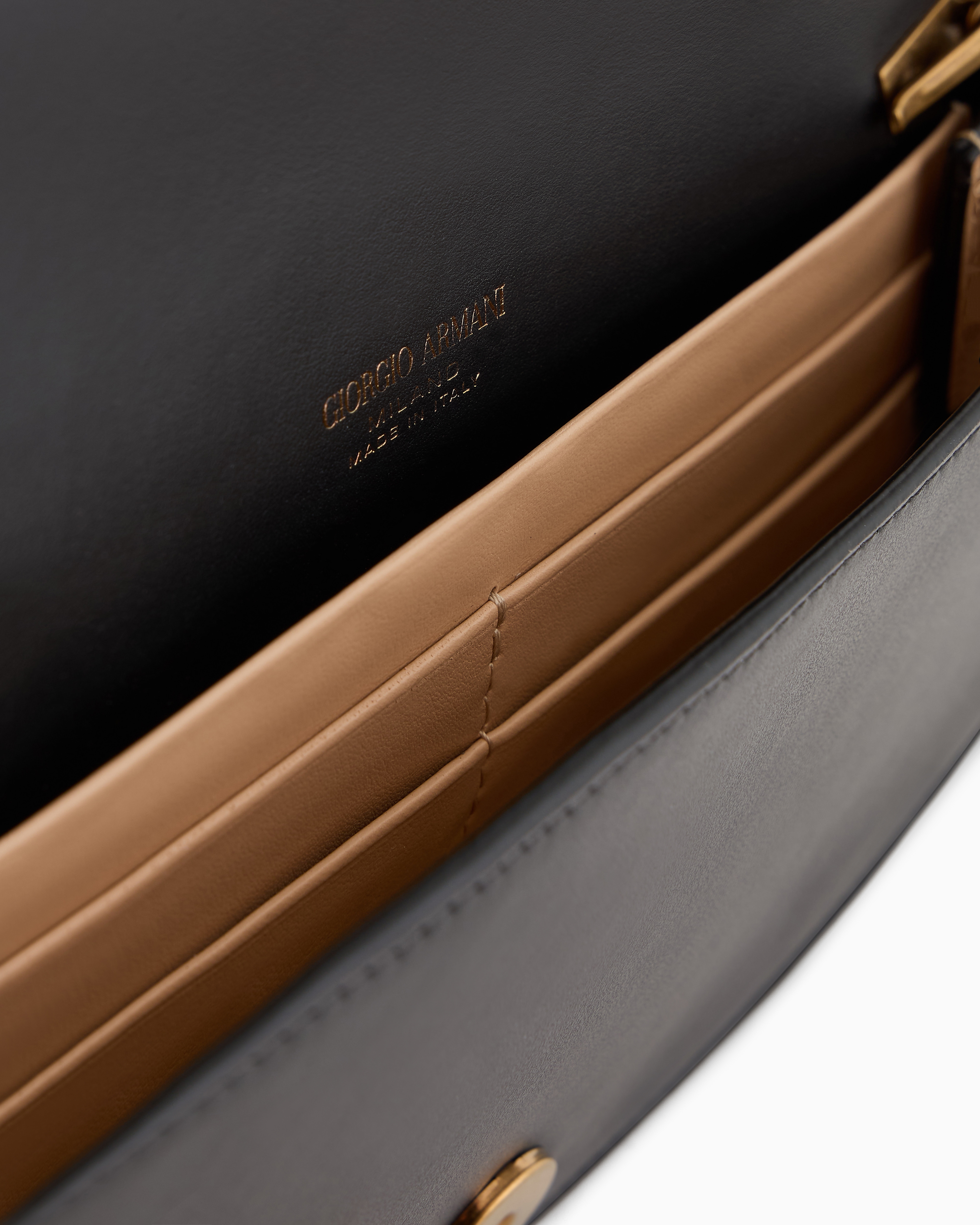 GIORGIO ARMANI SMALL LEATHER SHOULDER CLUTCH BAG