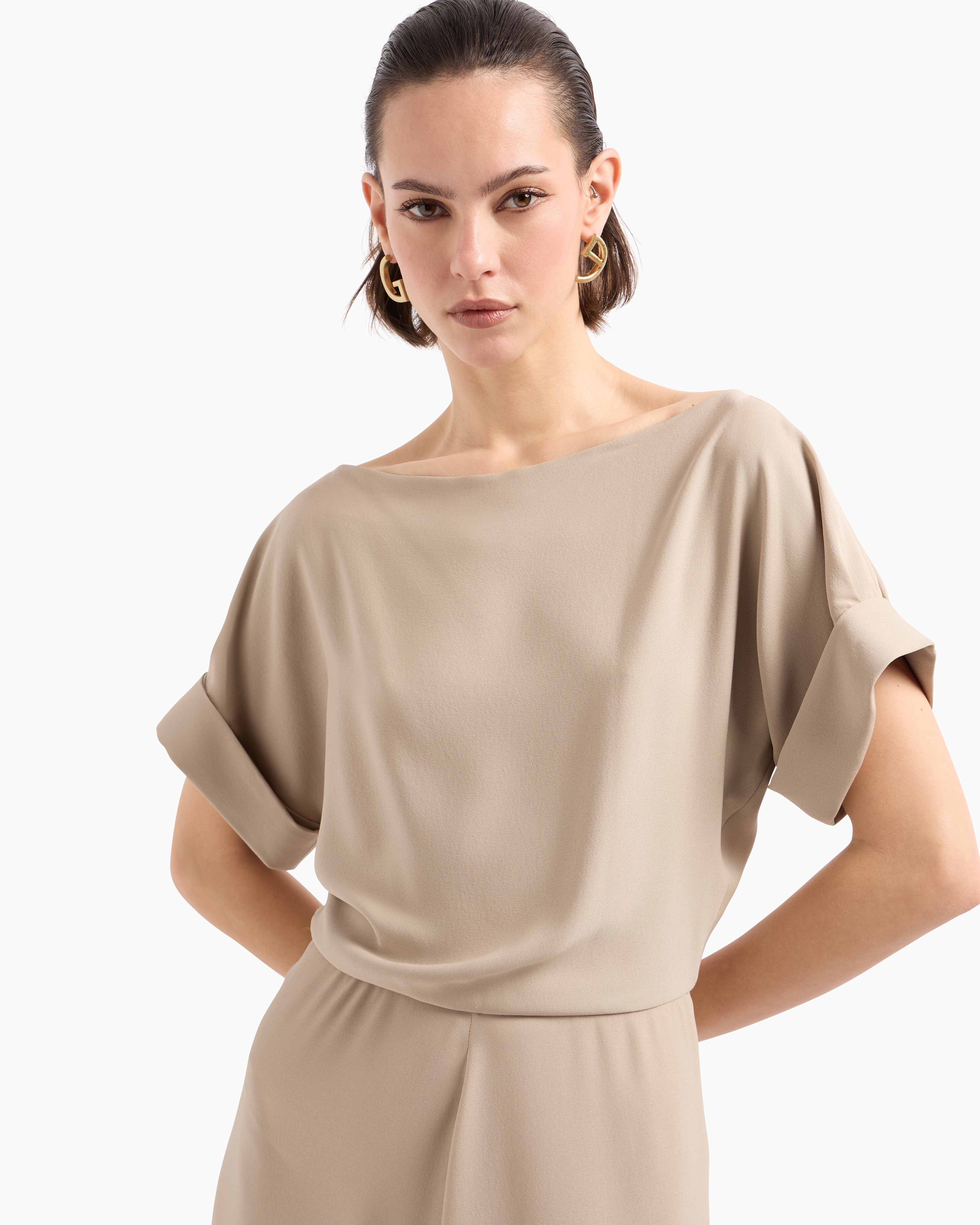 Giorgio Armani Long Triple Silk Georgette Dress