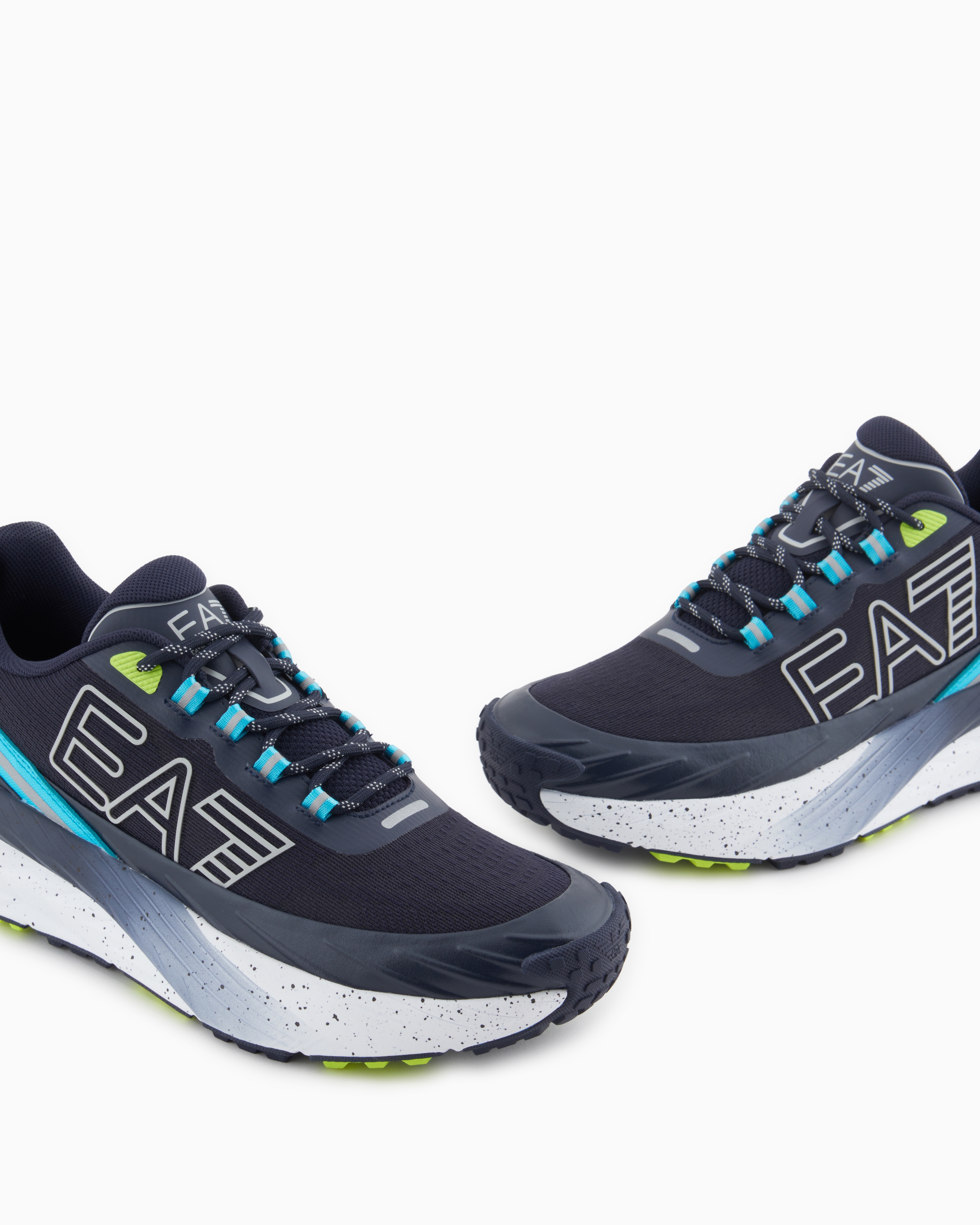 Ea7 Crusher Distance Sonic Trail Sneakers In Blue